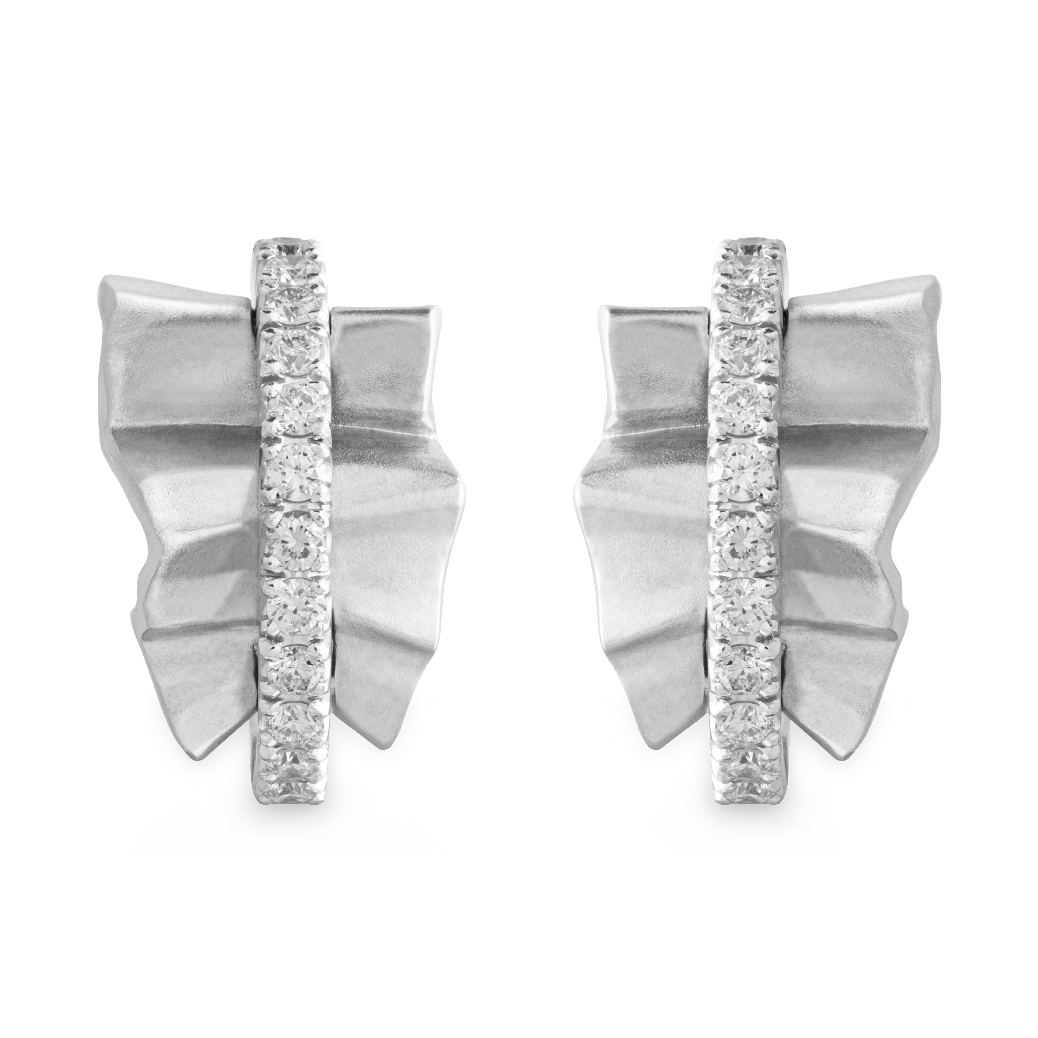 Diamonds 18K White Gold Earrings, E 0002-0
