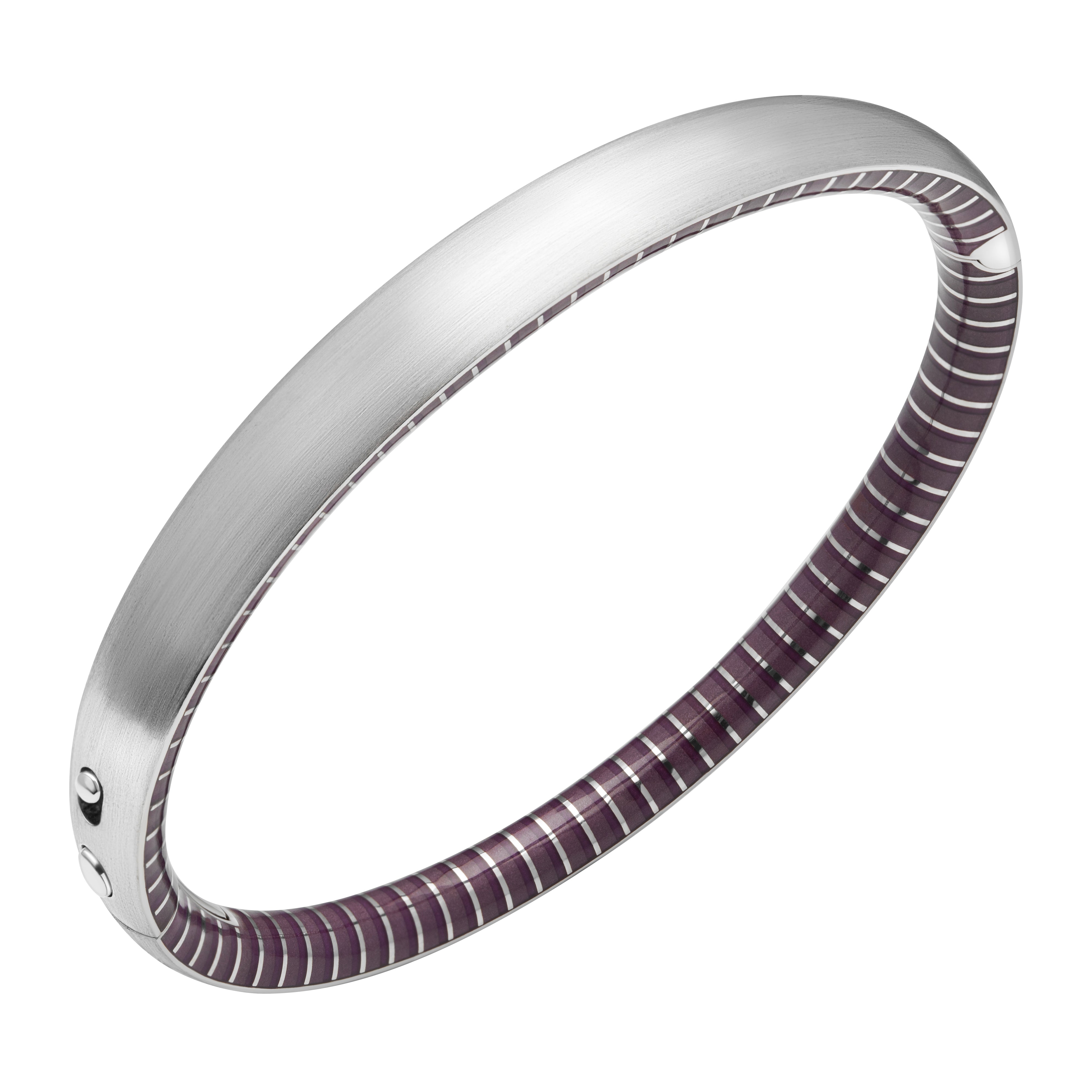 Enamel, 18K White Gold Bangle, Br 0177-41