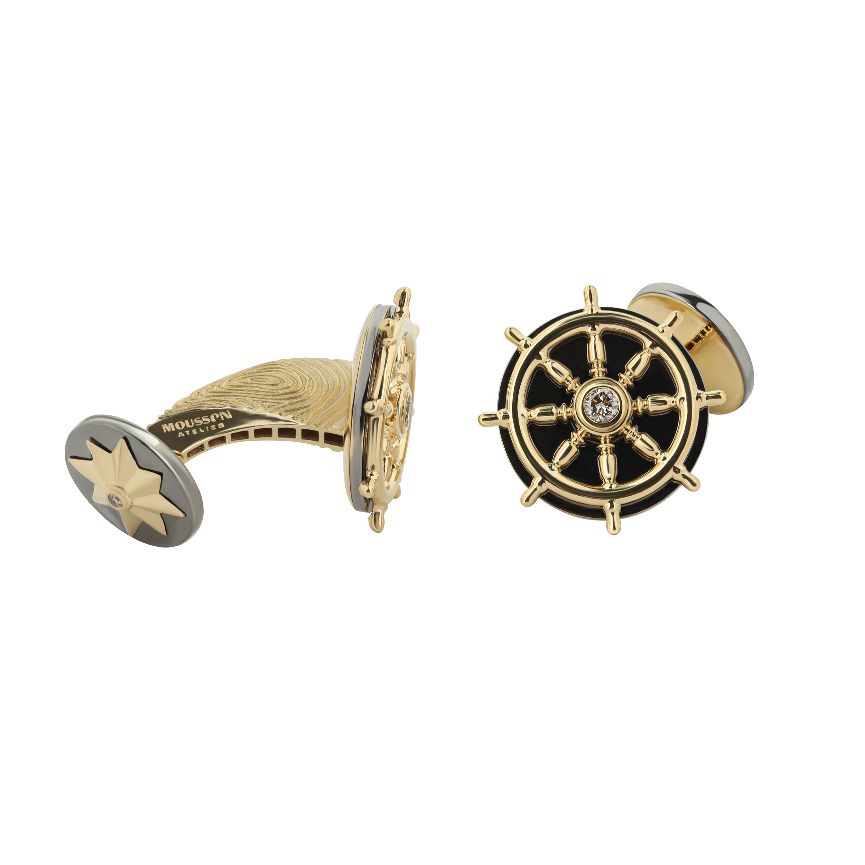 Champagne Diamonds 18K Yellow Gold, Cufflinks, C 0290-0