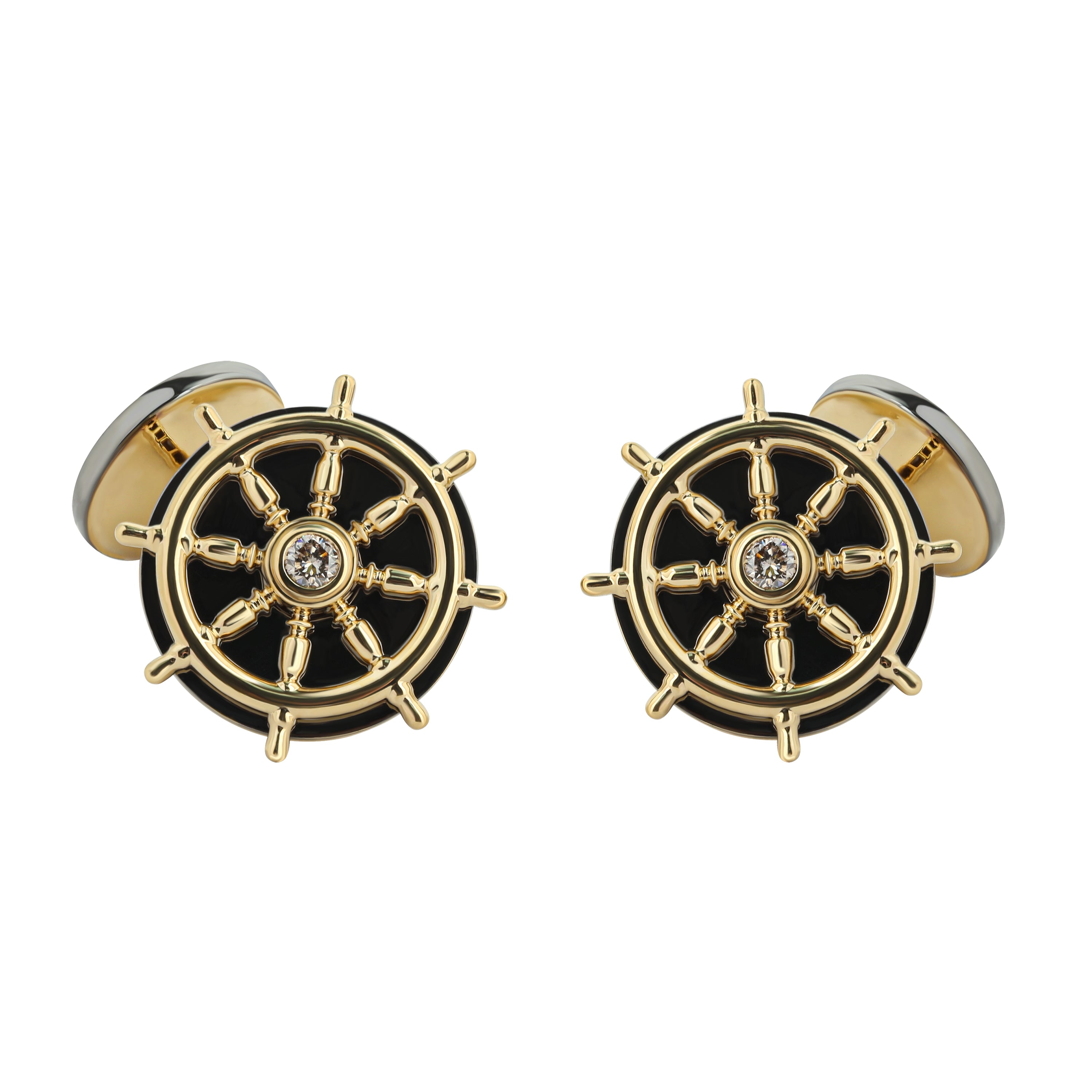 C 0290-0, 18K Yellow Gold, Diamonds Cufflinks