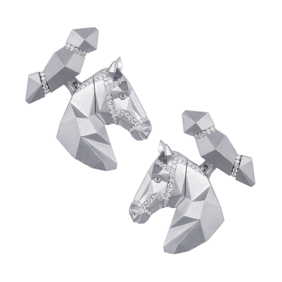 The Noble, Diamonds 18K White Gold Cufflinks, C 0301-1