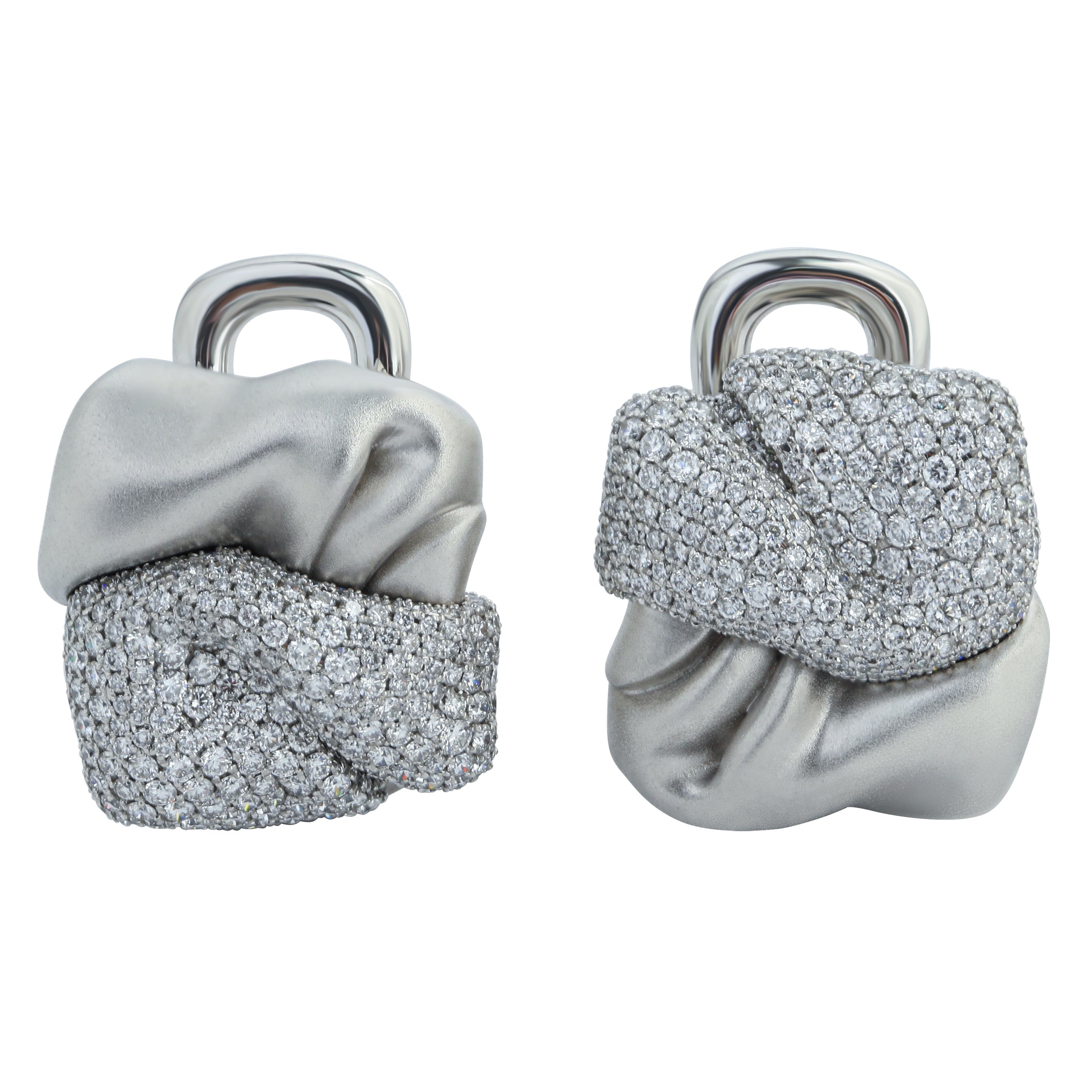 Diamonds 18K White Gold Earrings, E 0132-0