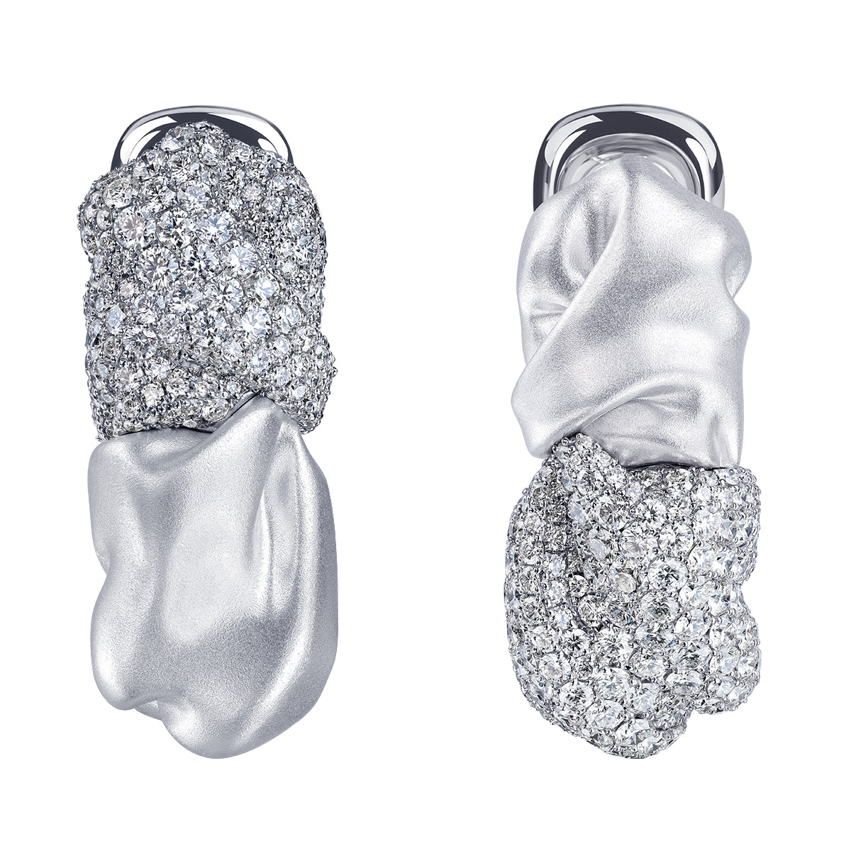 Diamonds 18K White Gold Earrings, E 0132-5