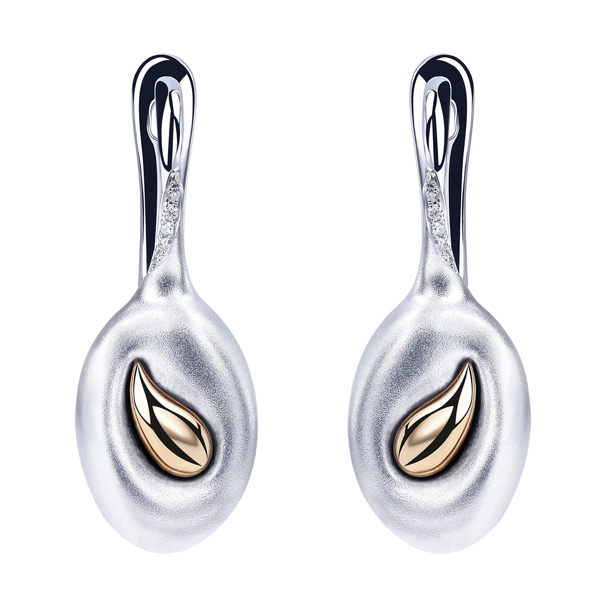 Diamonds 18K White Gold Earrings, E 0150-01