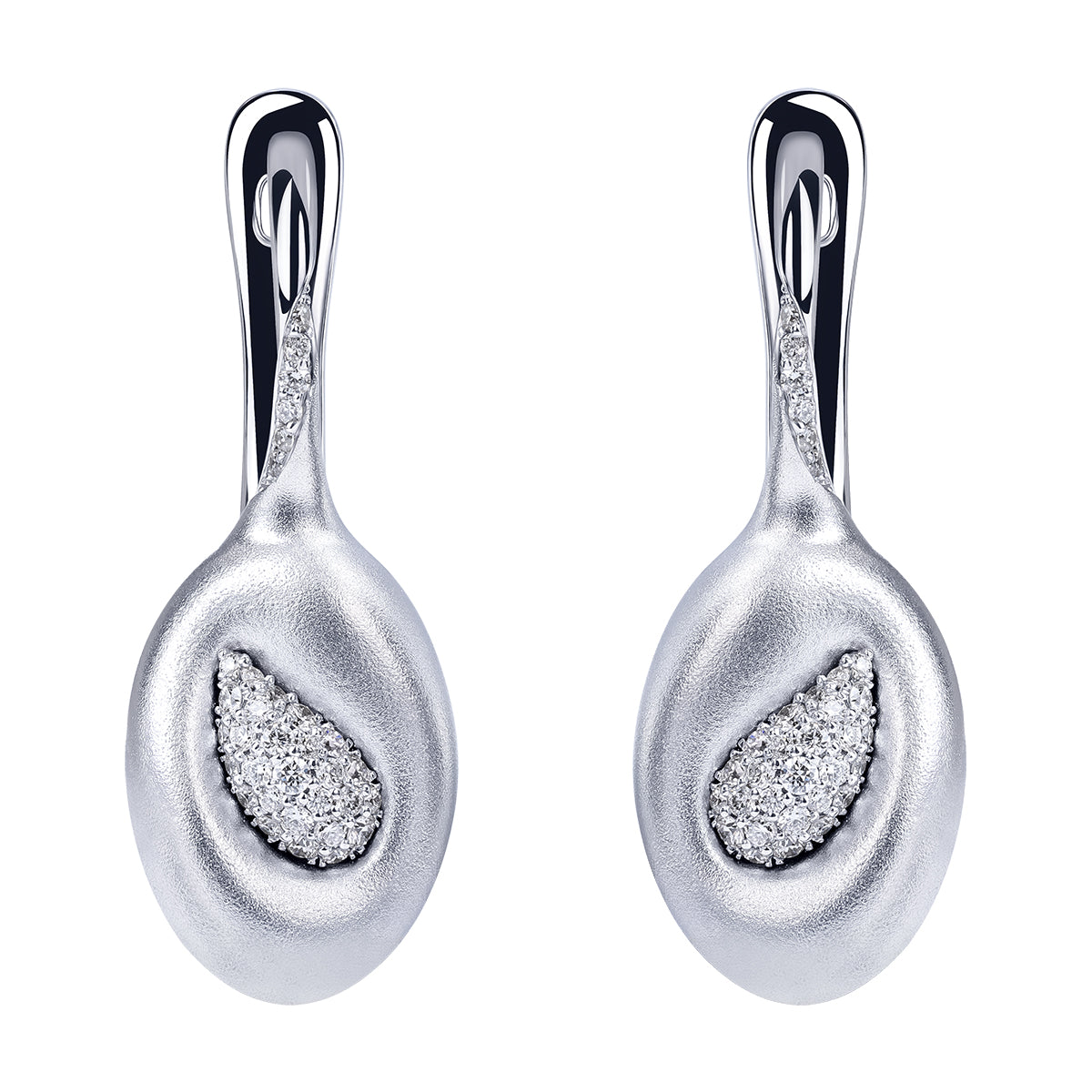Diamonds 18K White Gold Earrings, E 0150-11