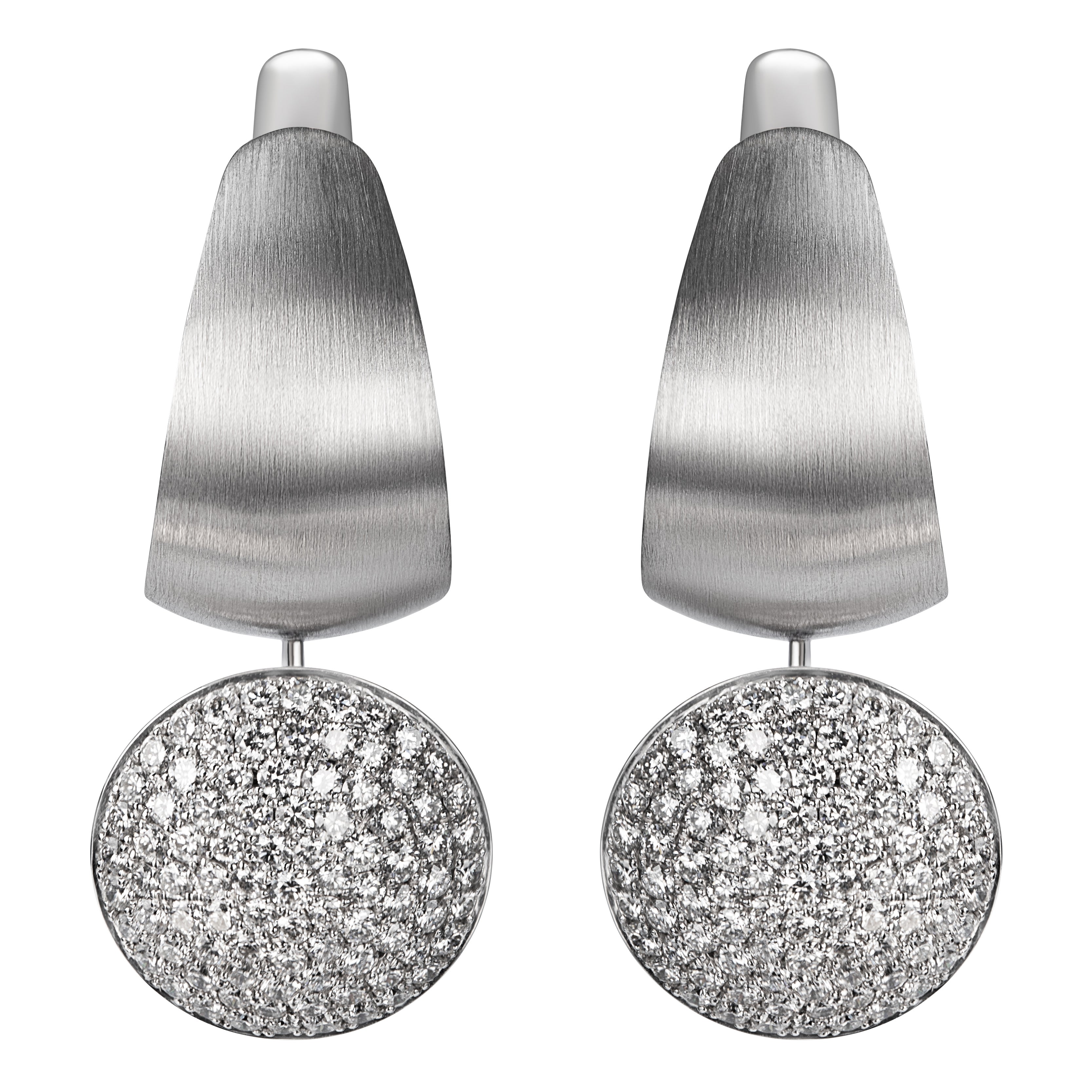 Enamel, Diamonds, 18K White Gold, Earrings, E 0178-70