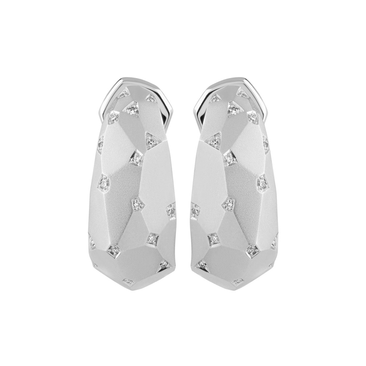 E 0190-7, 18K White Gold, Diamonds Earrings