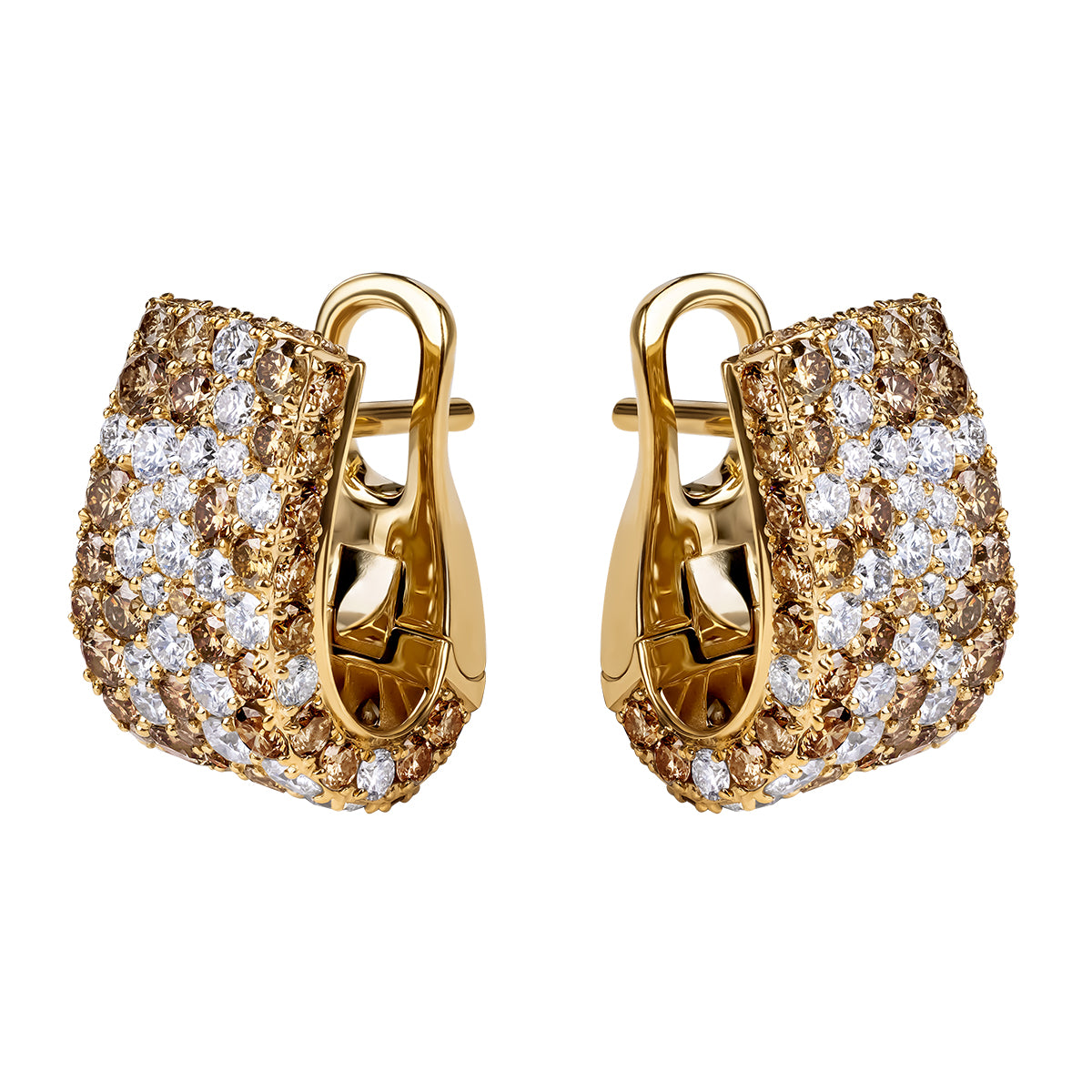 Diamonds 18K Yellow Gold Earrings, E 0256-1