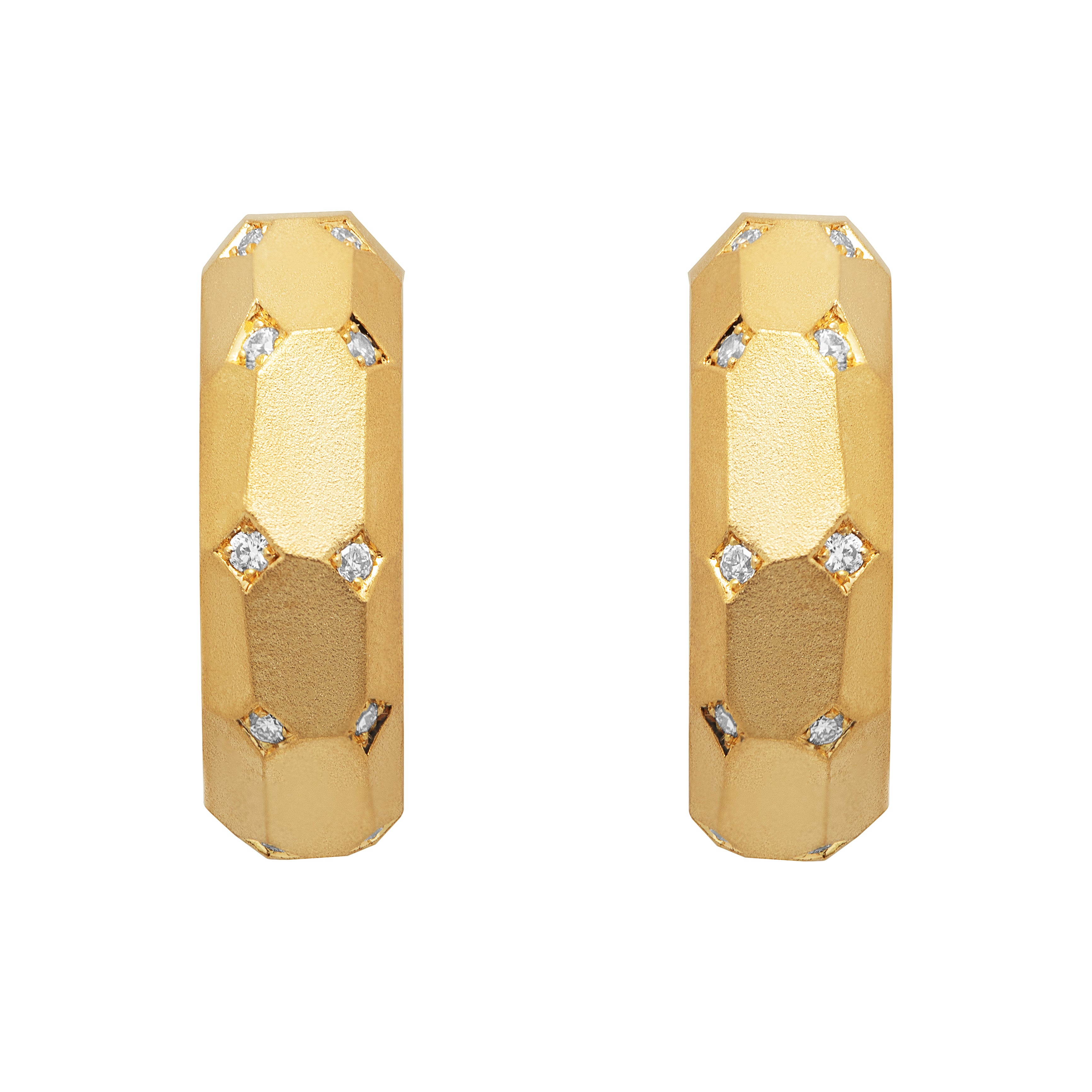 Diamonds 18K Yellow Gold Earrings, E 0190-2
