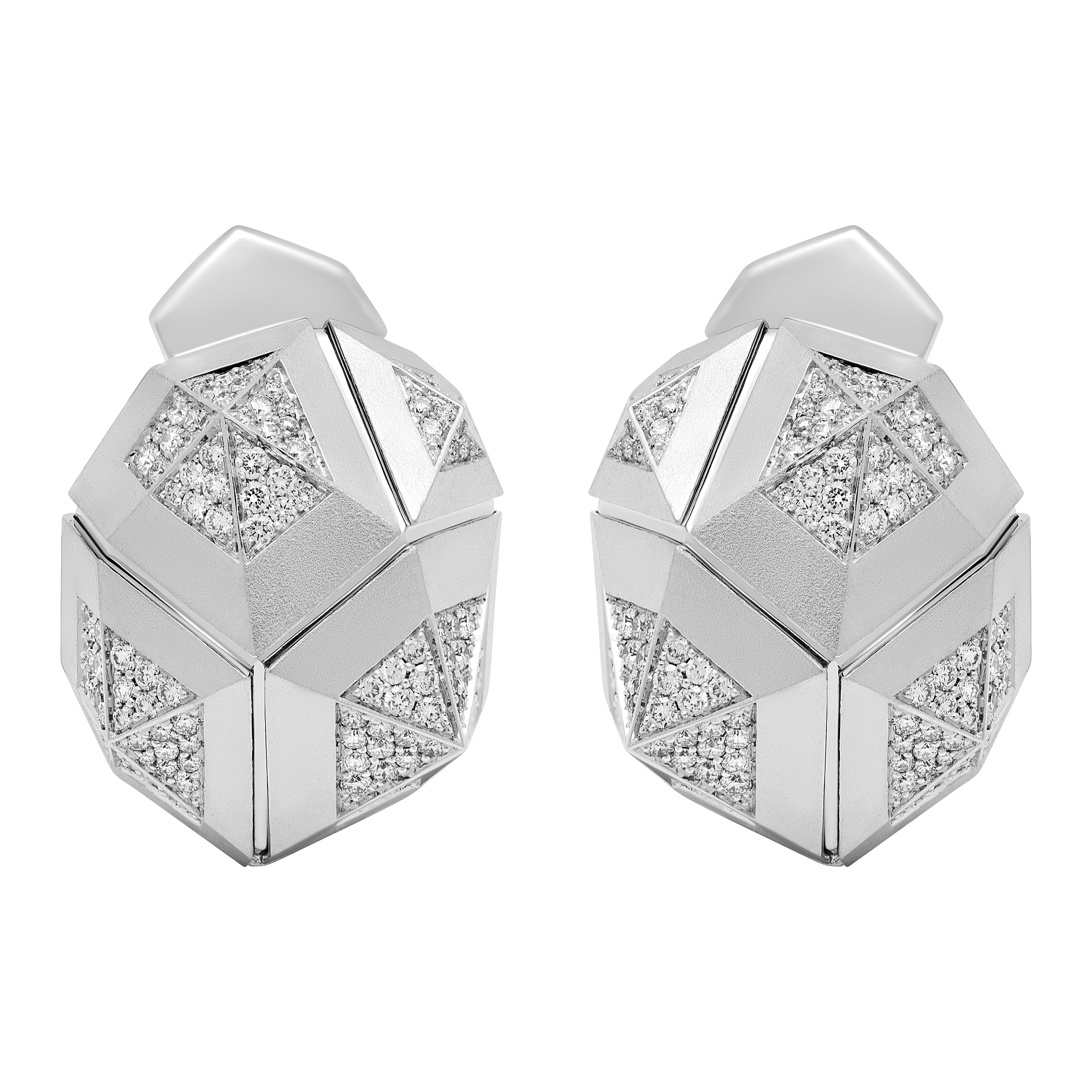 Diamonds 18K White Gold Earrings, E 0191-1