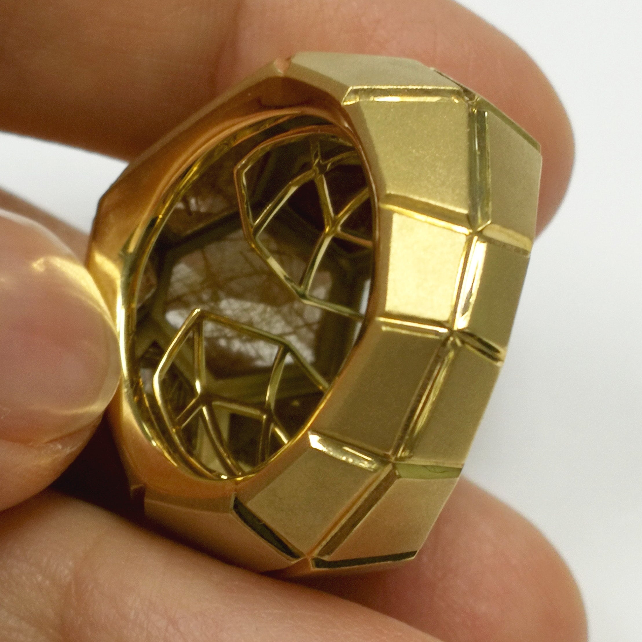 Rutilated Quartz 18K Yellow Gold Ring, R 0190-61