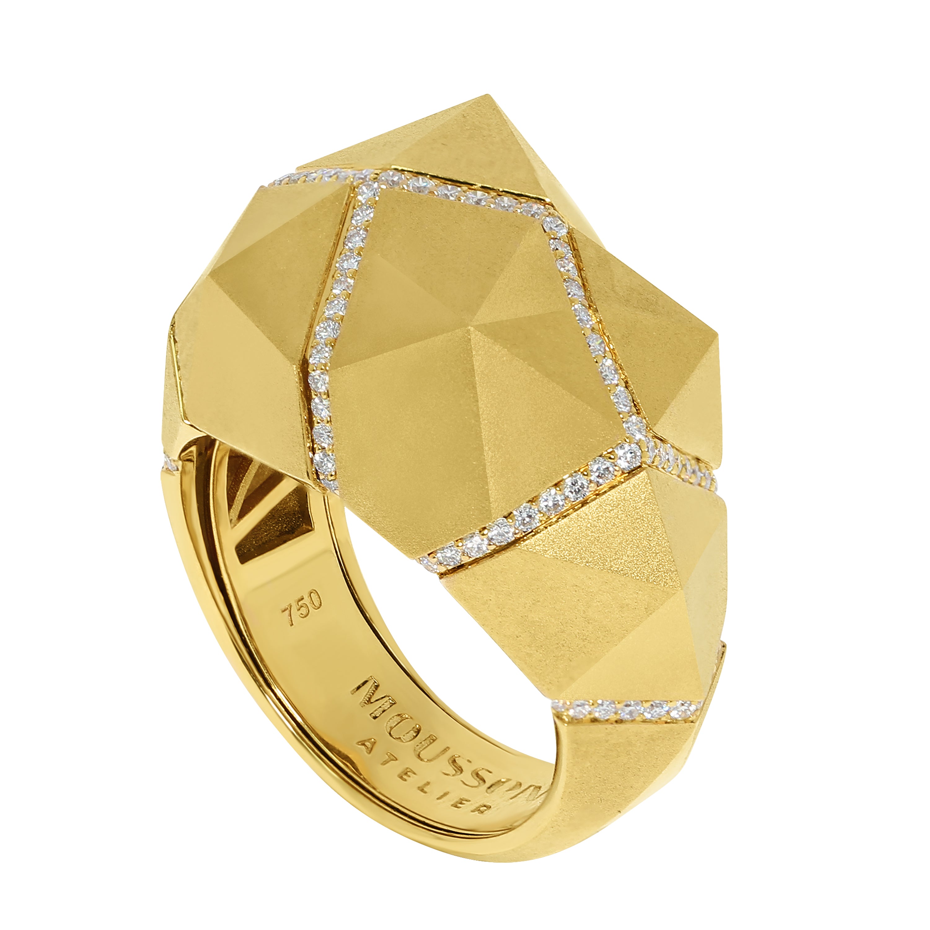 Diamonds 18K Yellow Gold Ring, R 0191-0
