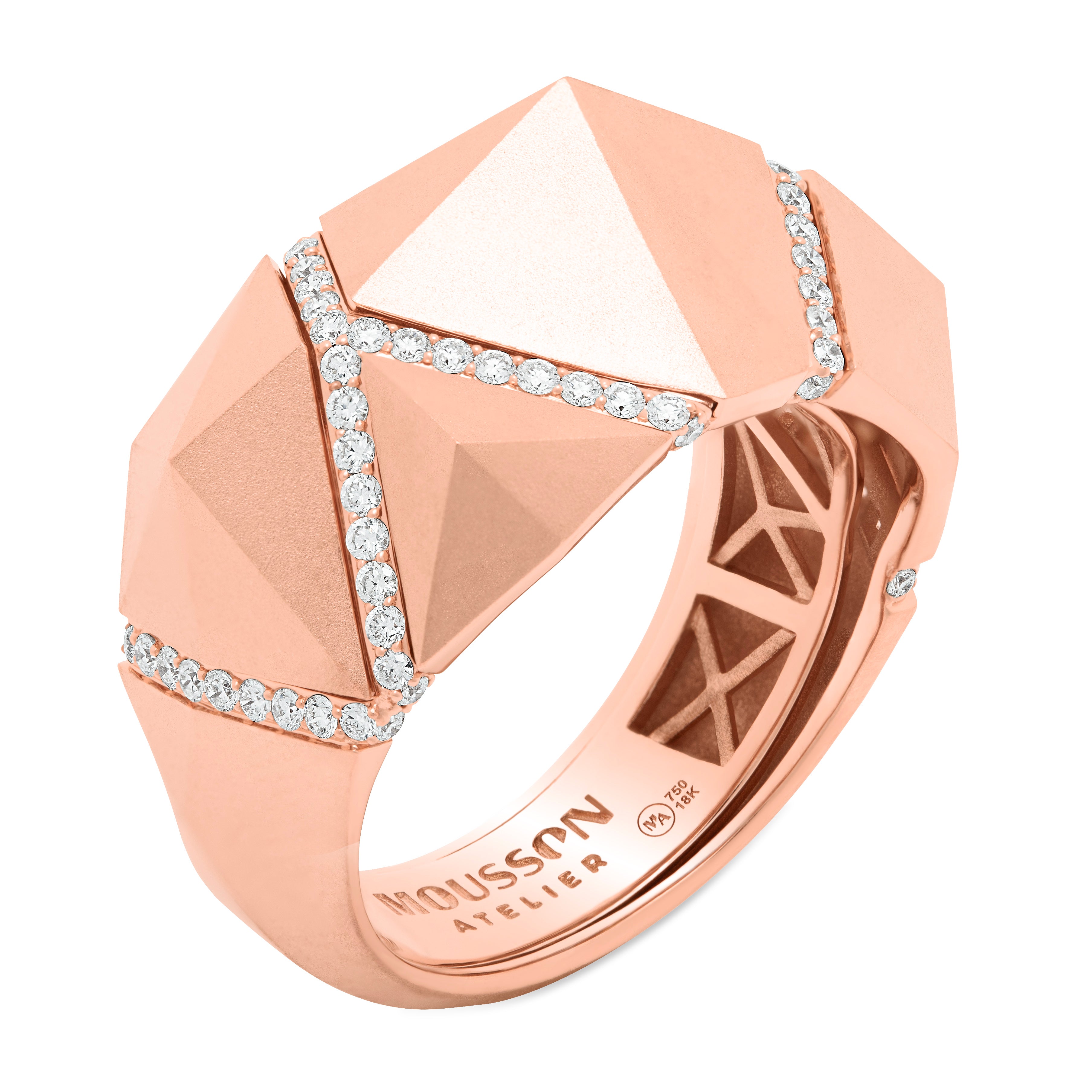 Diamonds 18K Rose Gold Ring, R 0191-2
