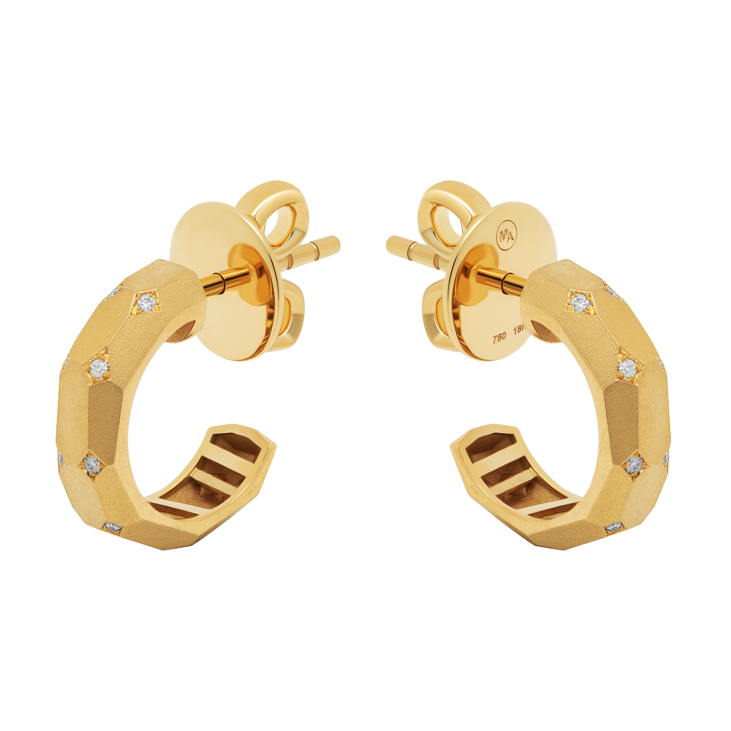 Diamonds 18K Yellow Gold Earrings, E 0190-2