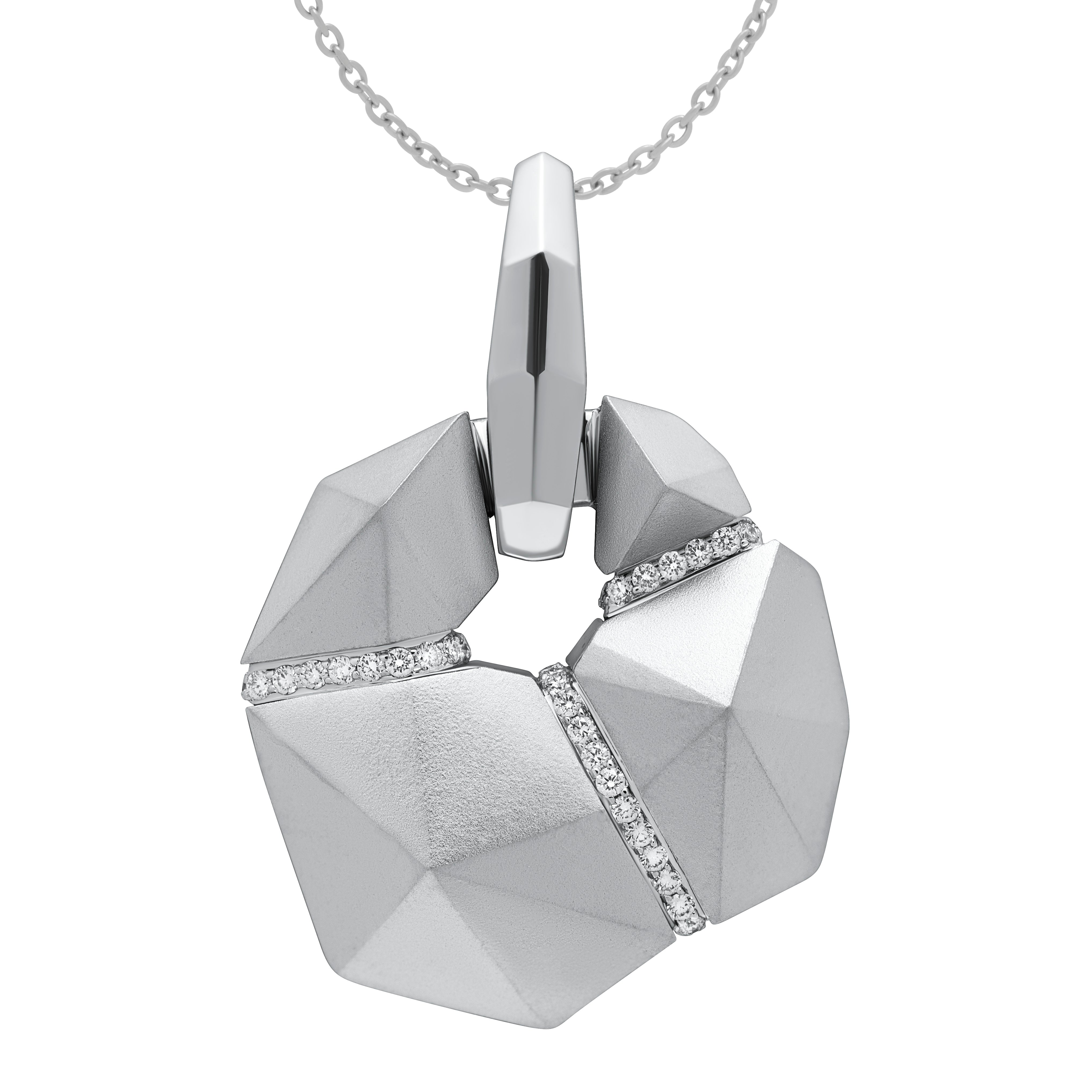 Diamonds 18K White Gold Pendant, P 0191-0
