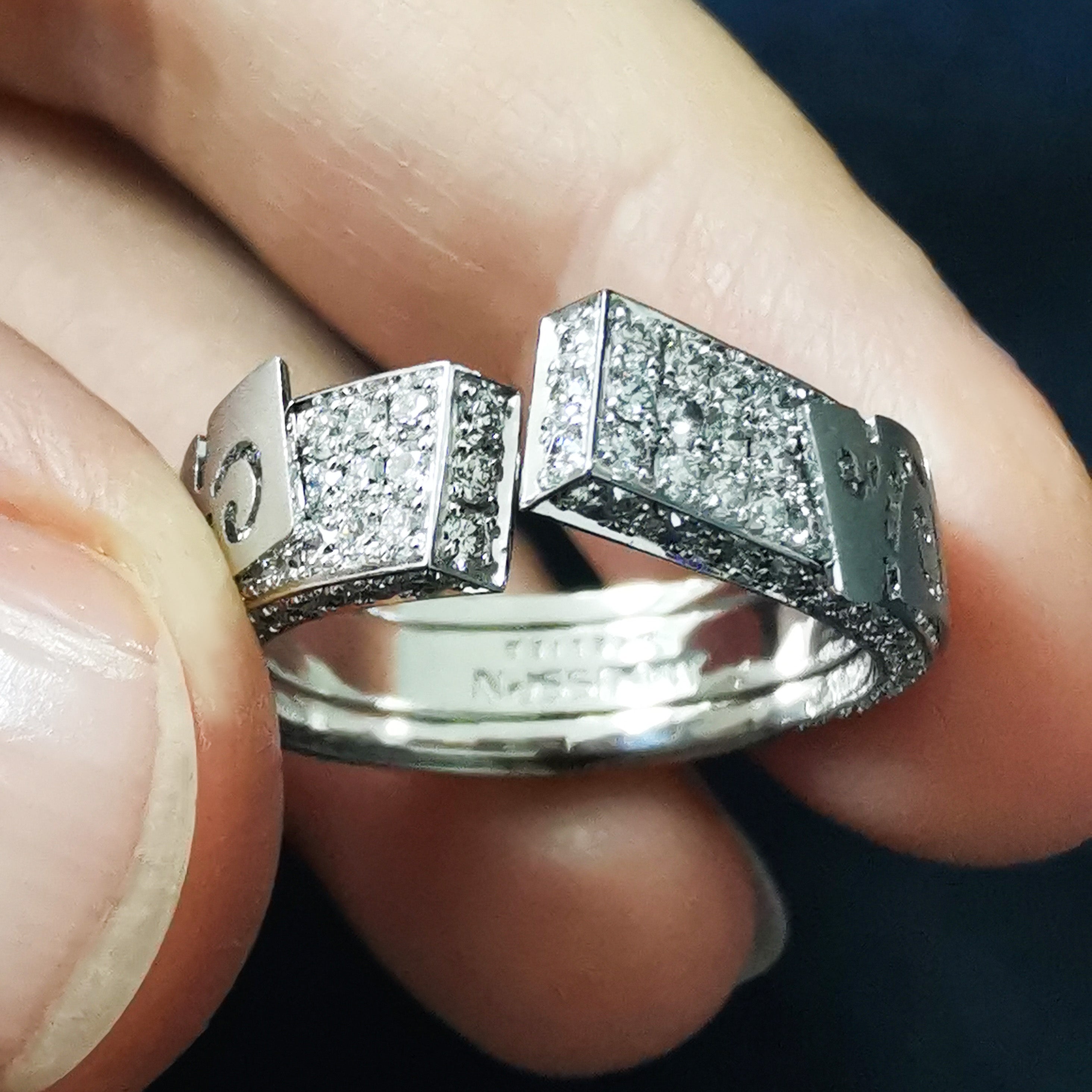 Diamonds 18K White Gold Ring, R 0003-3