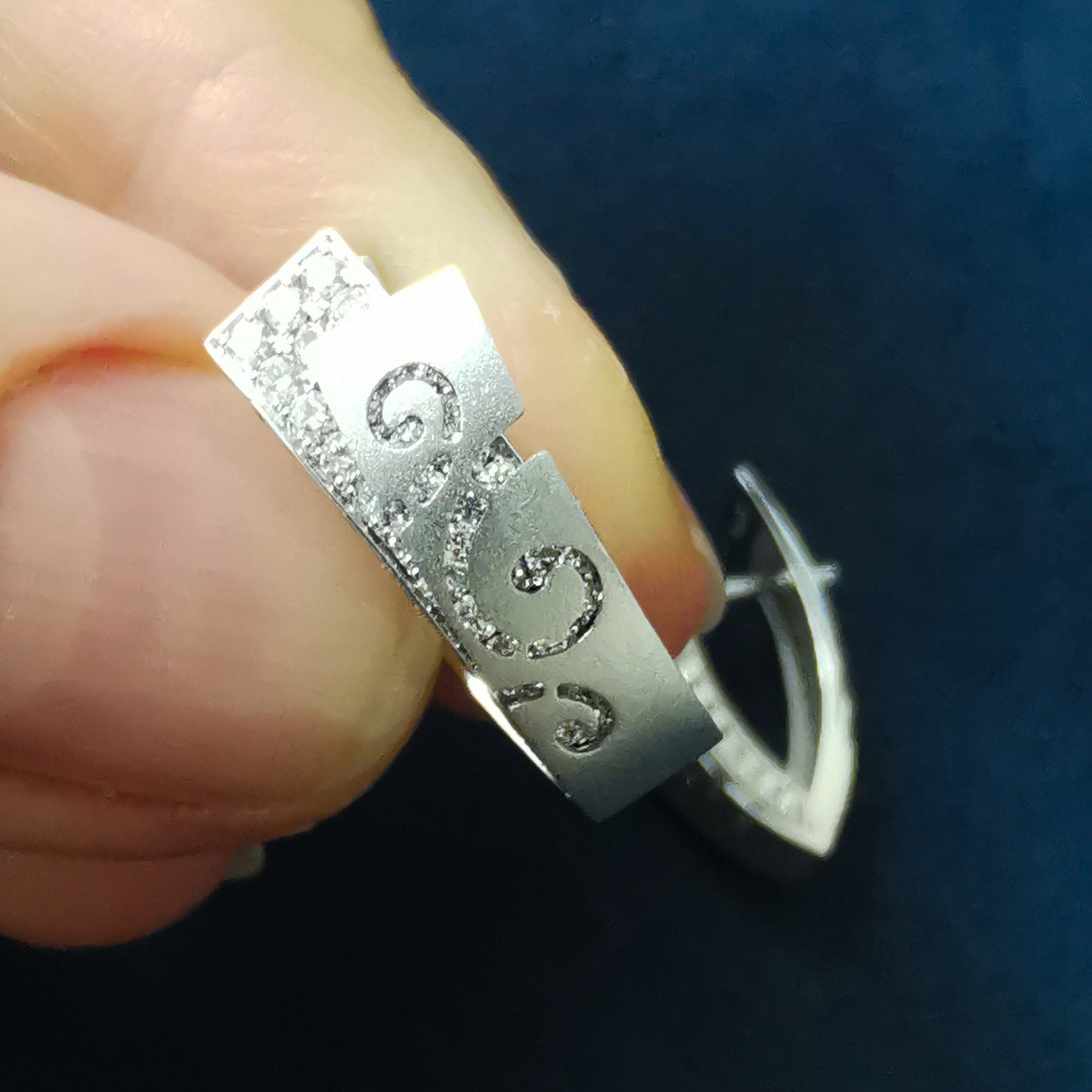 Diamonds 18K White Gold Earrings, E 0003-1