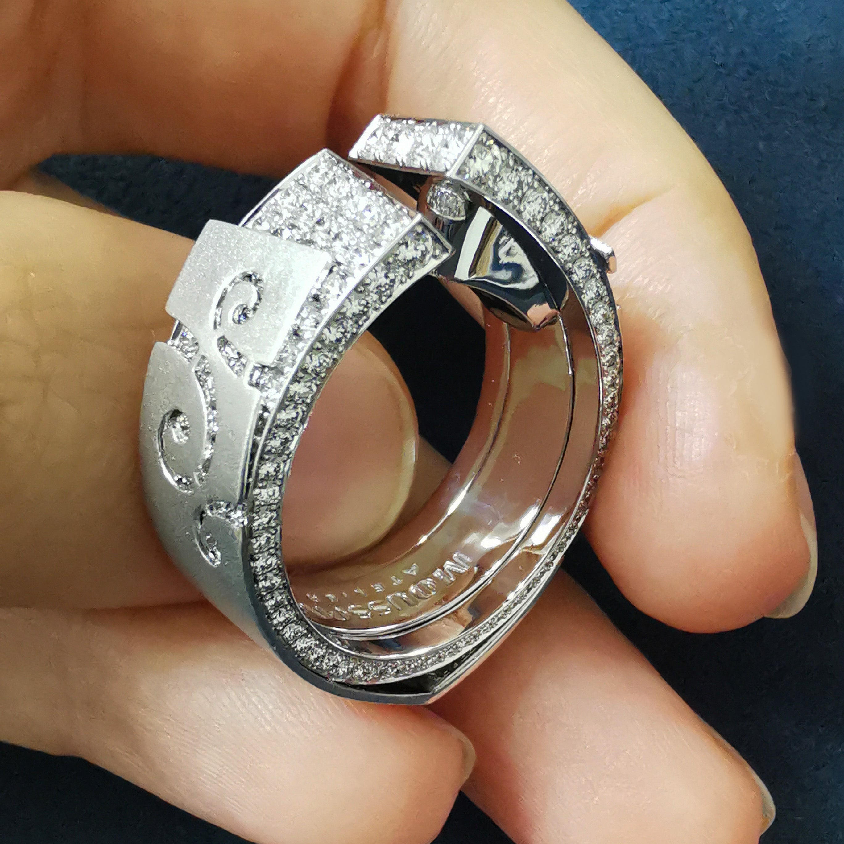 Diamonds 18K White Gold Ring, R 0003-1