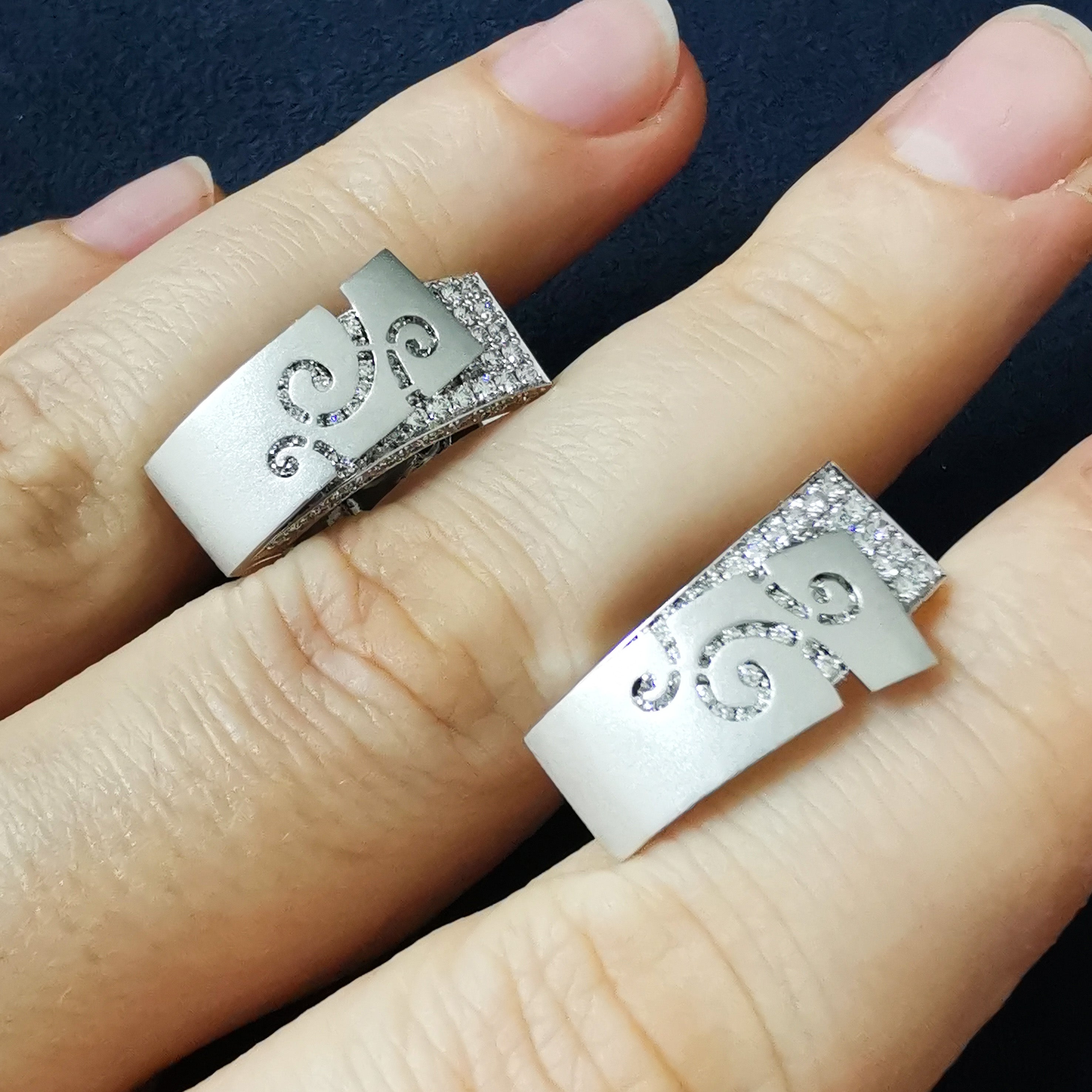Diamonds 18K White Gold Earrings, E 0003-3