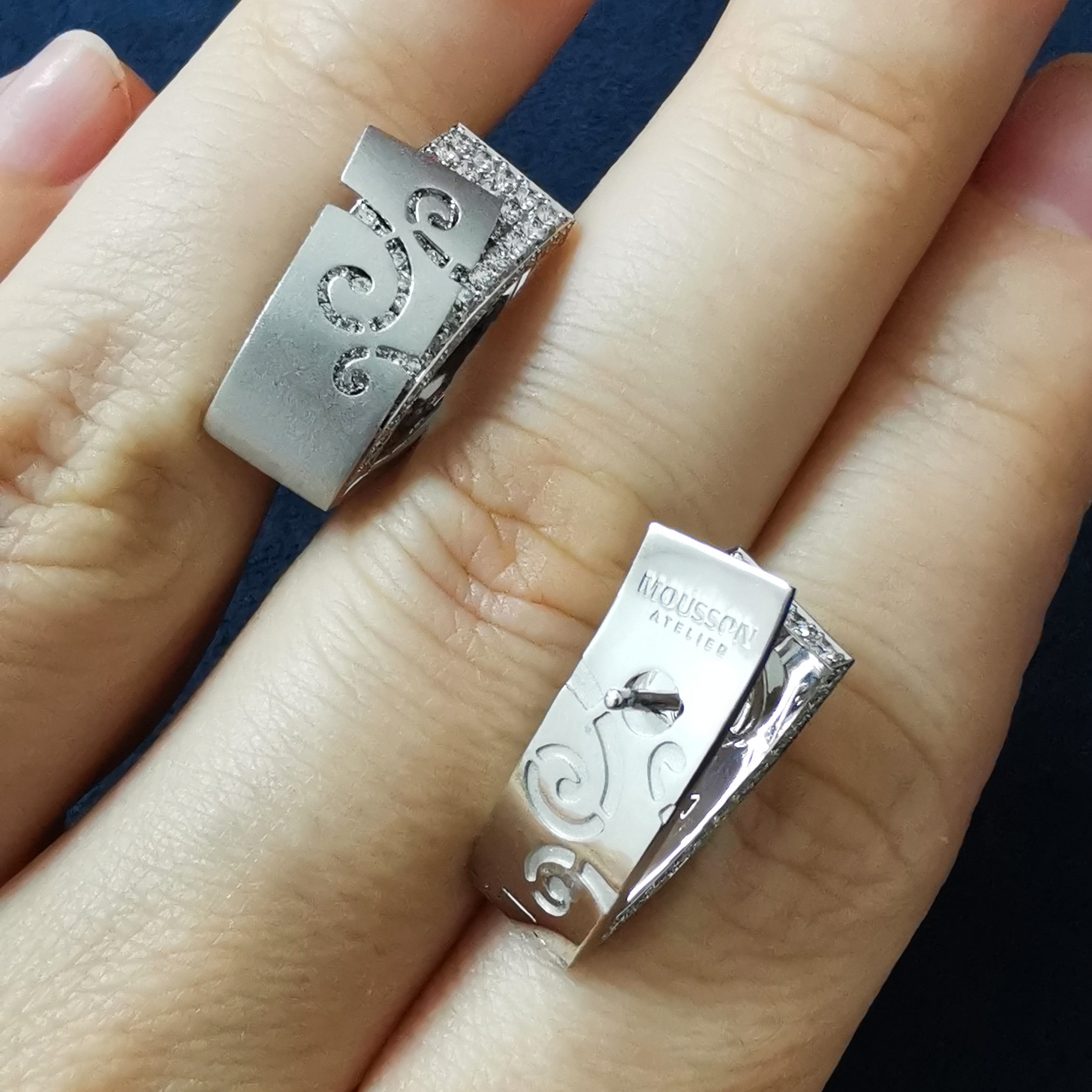 Diamonds 18K White Gold Earrings, E 0003-3