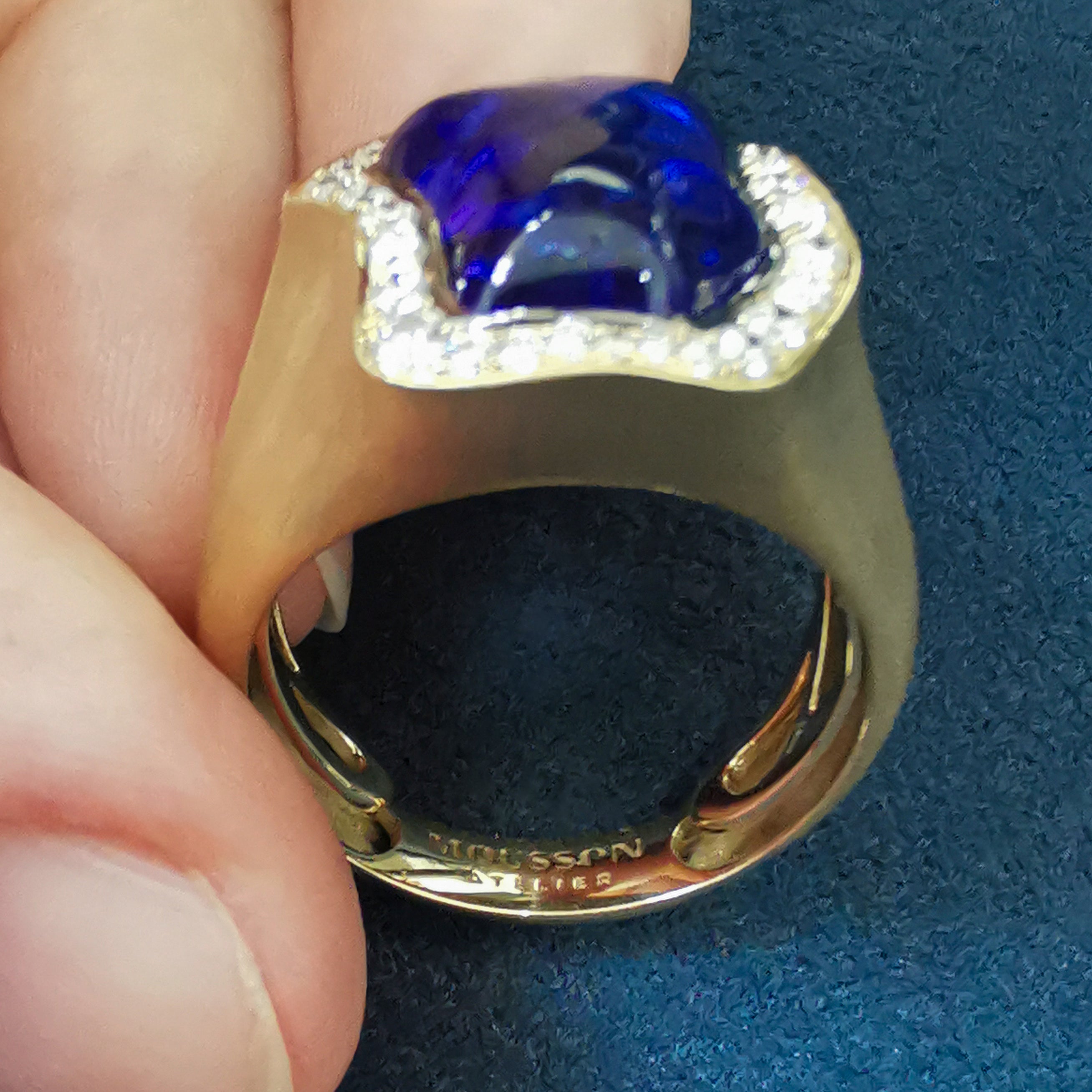 Tanzanite, Diamonds 18K Yellow Gold Ring,  R 0030-22/1
