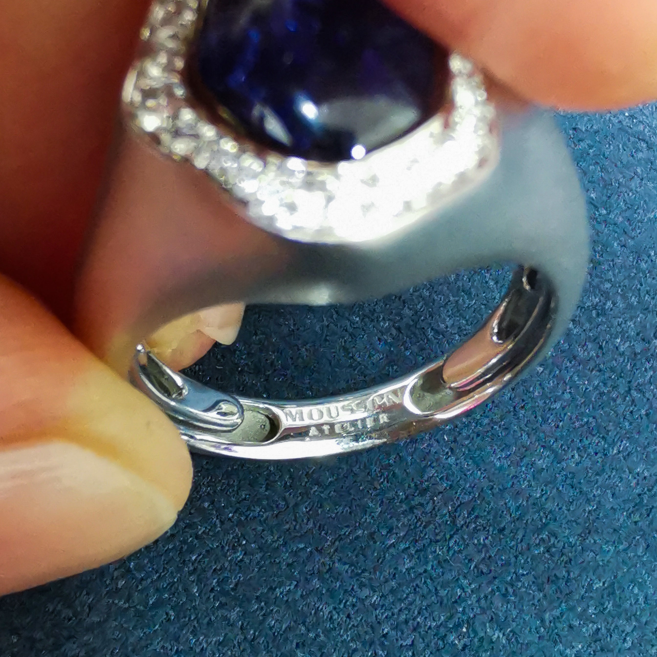 Tanzanite, Diamonds 18K White Gold Ring, R 0030-19/1