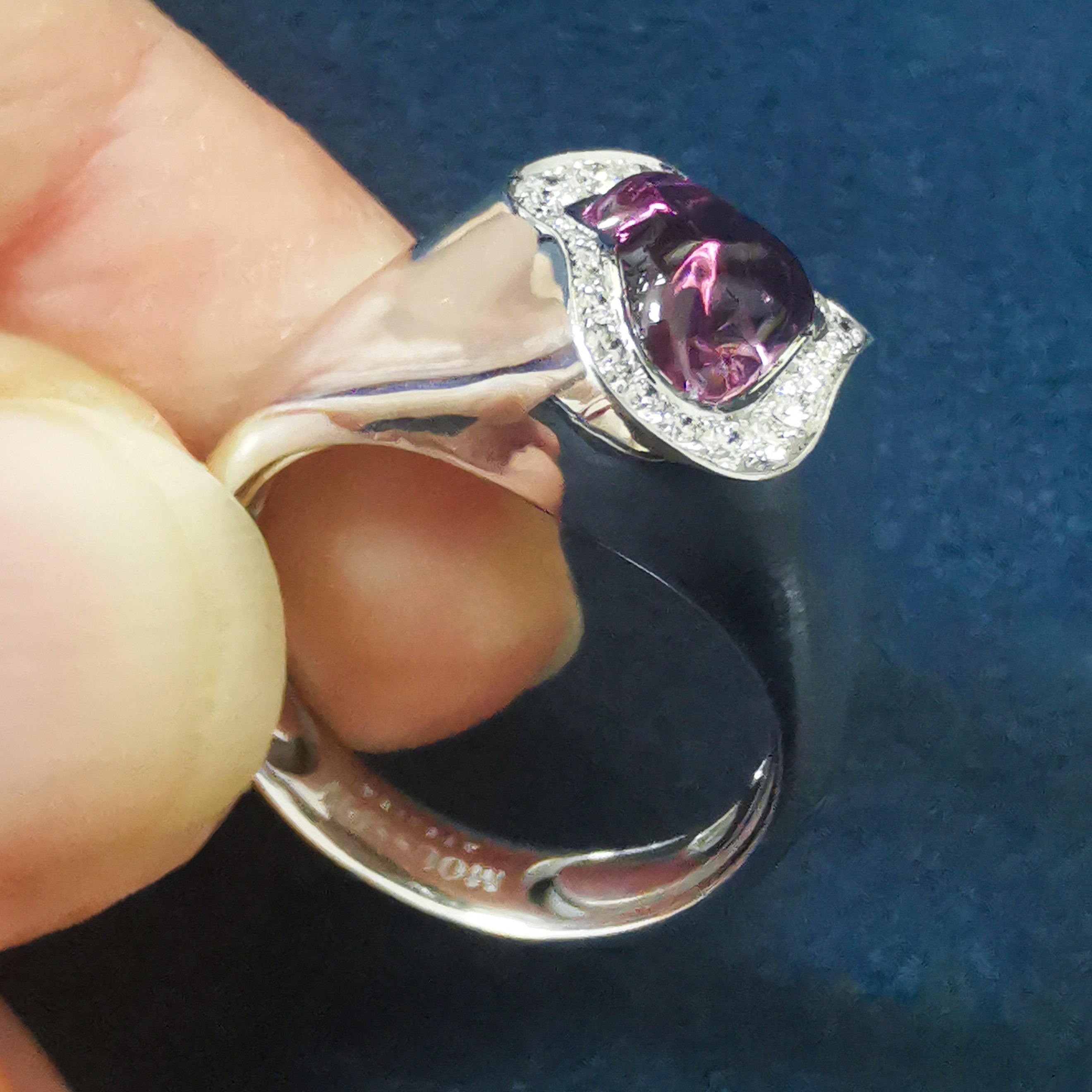 Spinel, Diamonds 18K White Gold Ring, R 0033-2/1