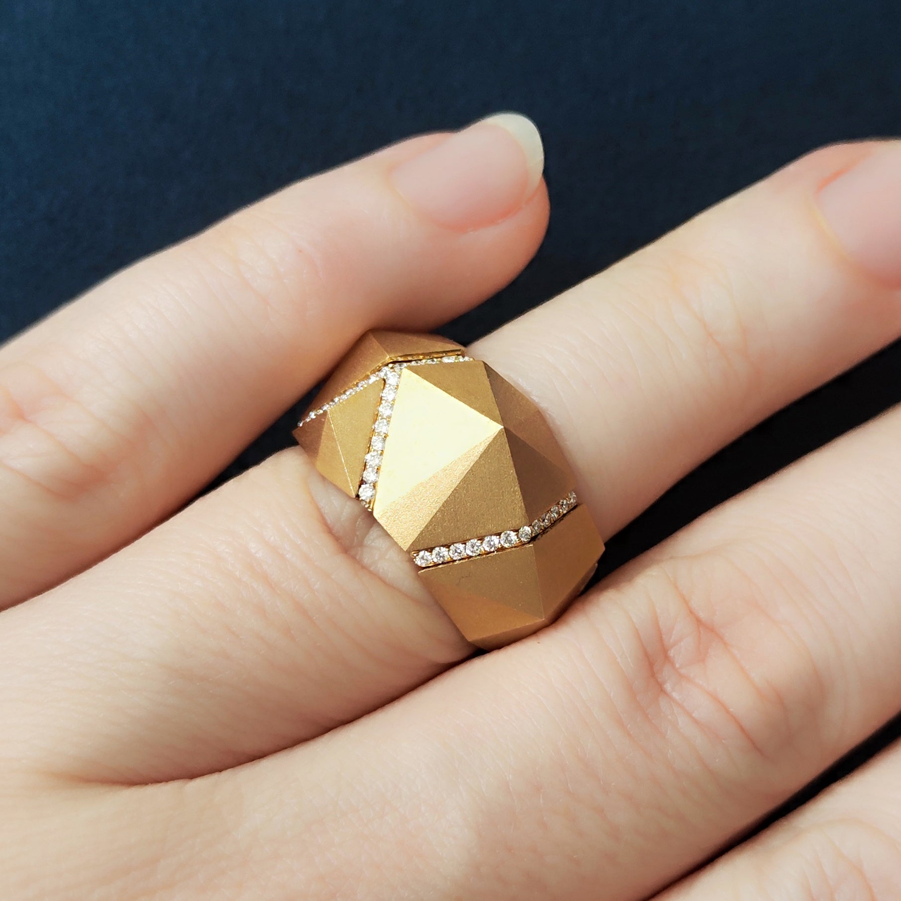 Diamonds 18K Yellow Gold Ring, R 0191-2