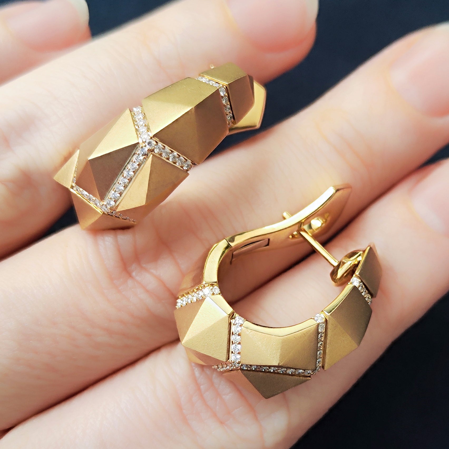 Diamonds 18K Yellow Gold Earrings, E 0191-3