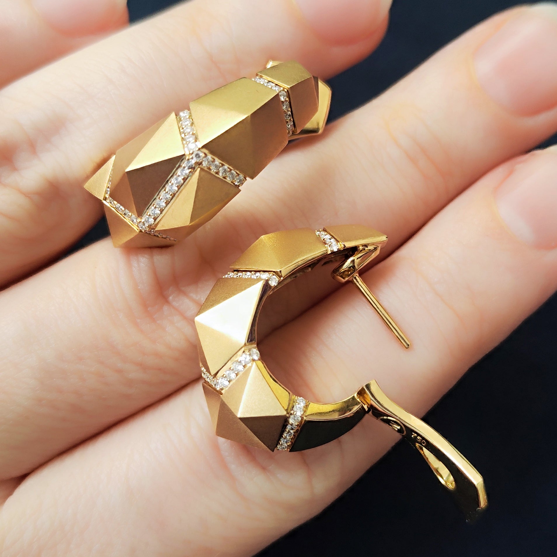 Diamonds 18K Yellow Gold Earrings, E 0191-3