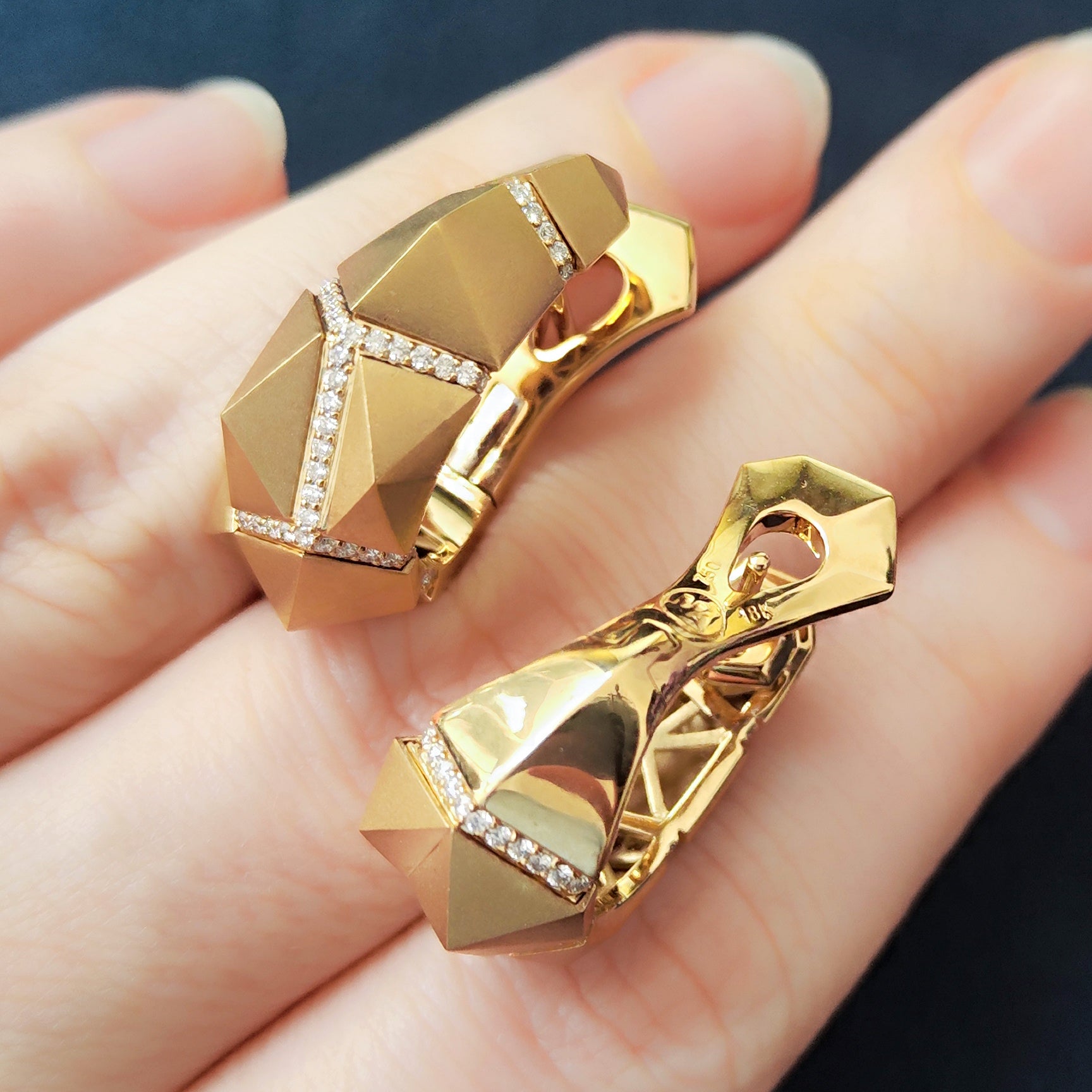 Diamonds 18K Yellow Gold Earrings, E 0191-3