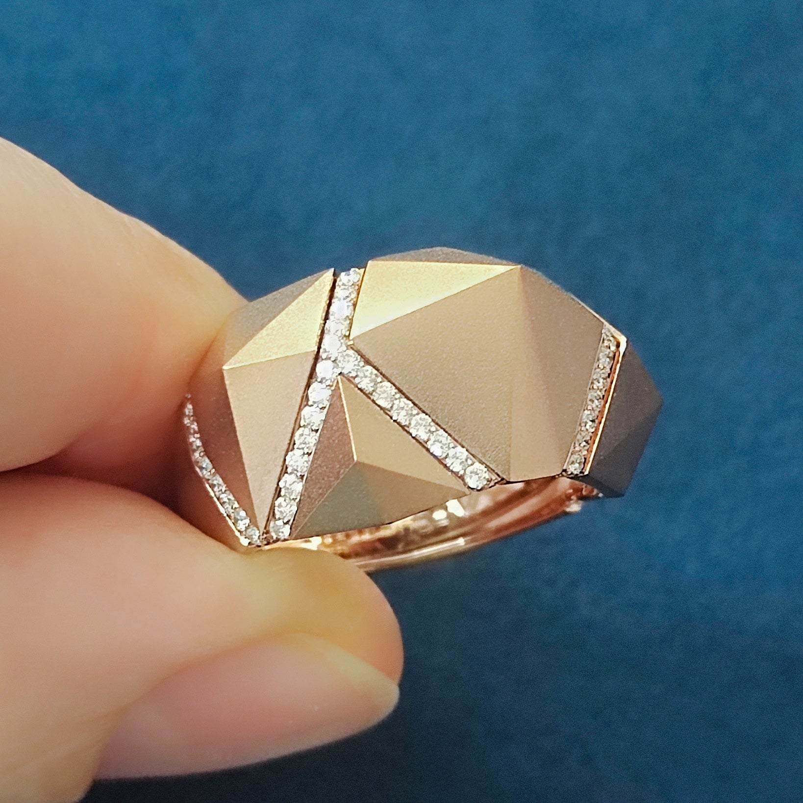 Diamonds 18K Rose Gold Ring, R 0191-2