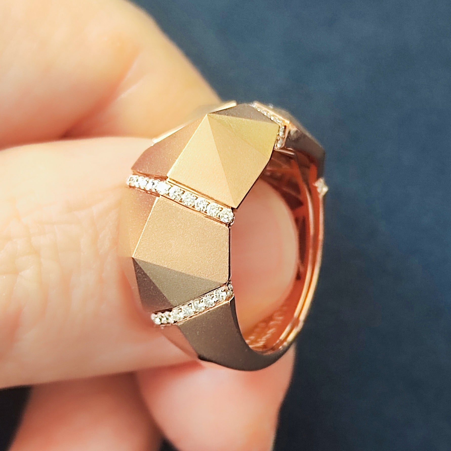 Diamonds 18K Rose Gold Ring, R 0191-2