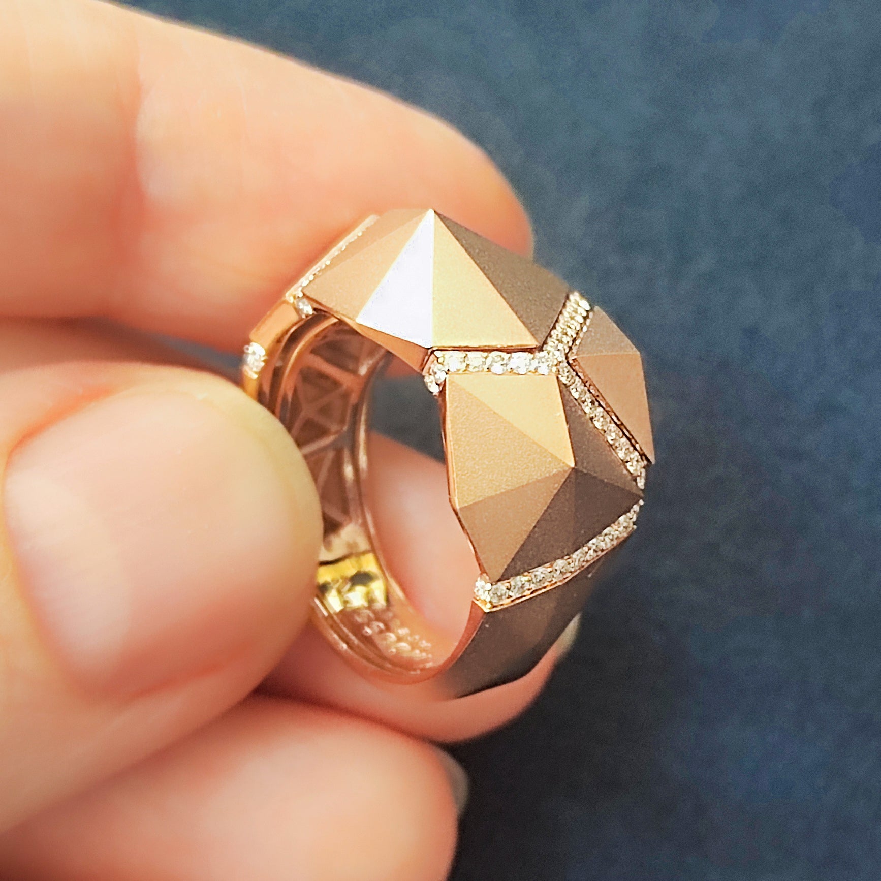 Diamonds 18K Rose Gold Ring, R 0191-2