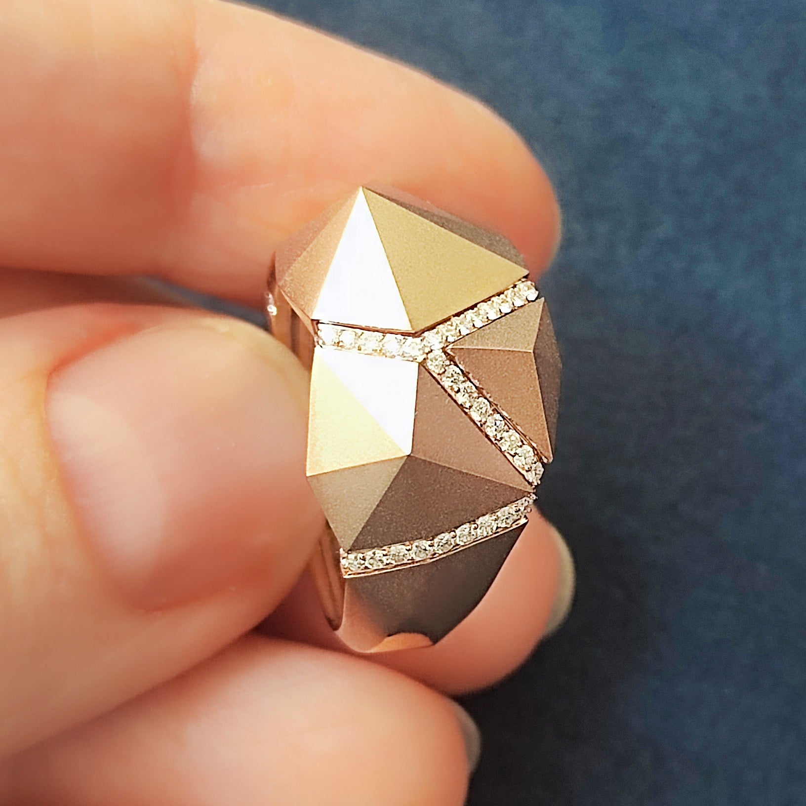 Diamonds 18K Rose Gold Ring, R 0191-2