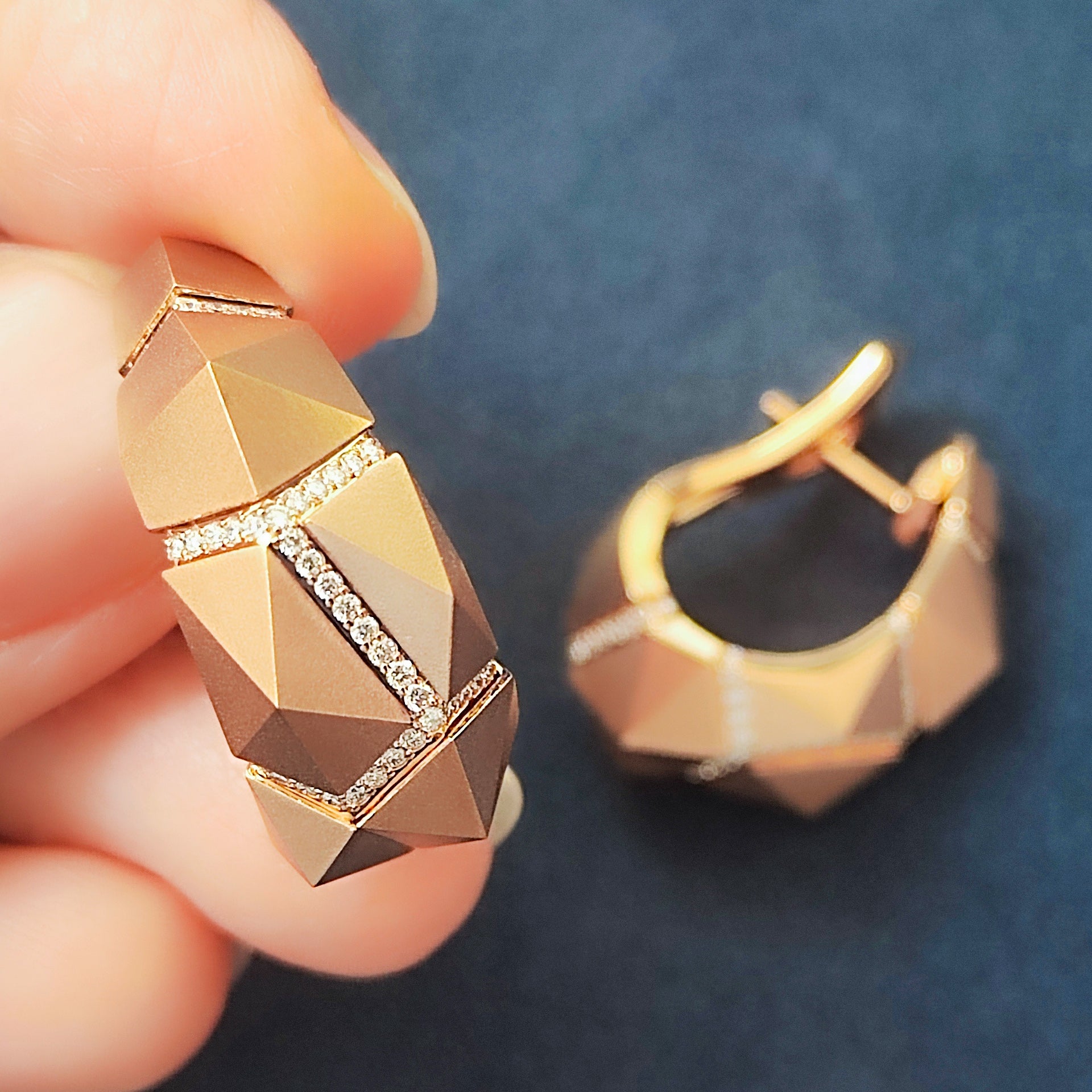 Diamonds 18K Rose Gold, Earrings, E 0191-3