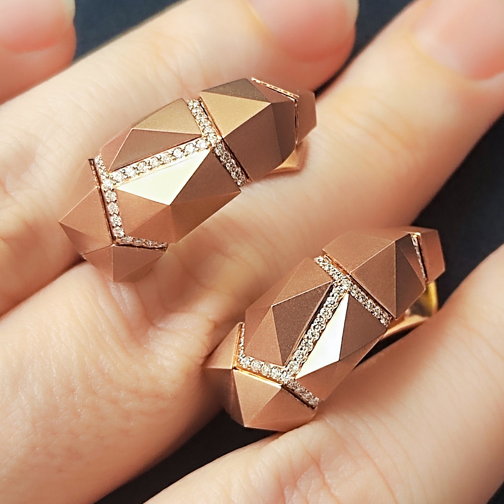 Diamonds 18K Rose Gold, Earrings, E 0191-3