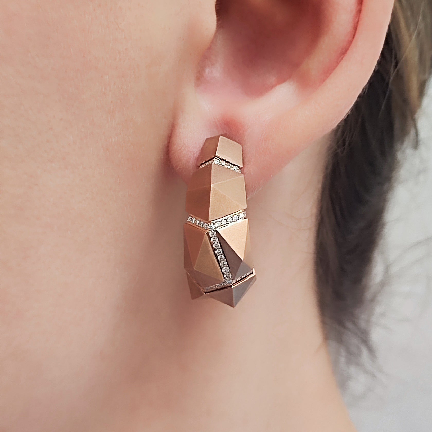 Diamonds 18K Rose Gold, Earrings, E 0191-3