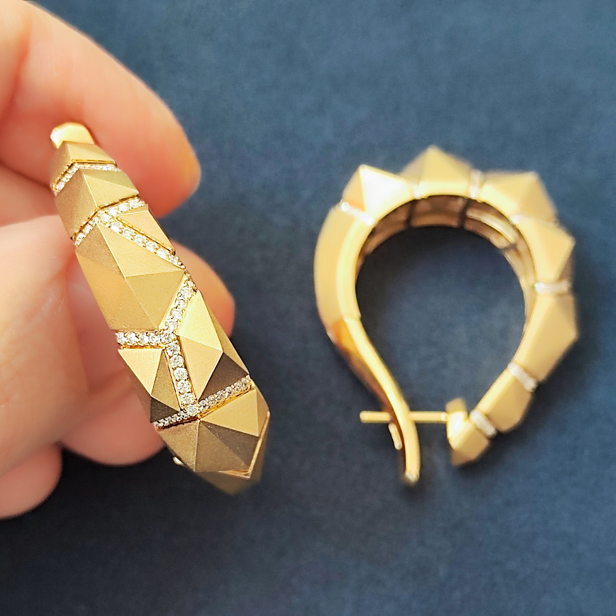 Diamonds 18K Yellow Gold Earrings, E 0191-5