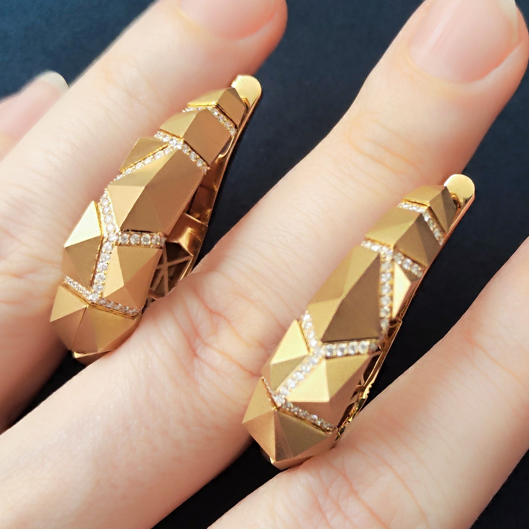 Diamonds 18K Yellow Gold Earrings, E 0191-5