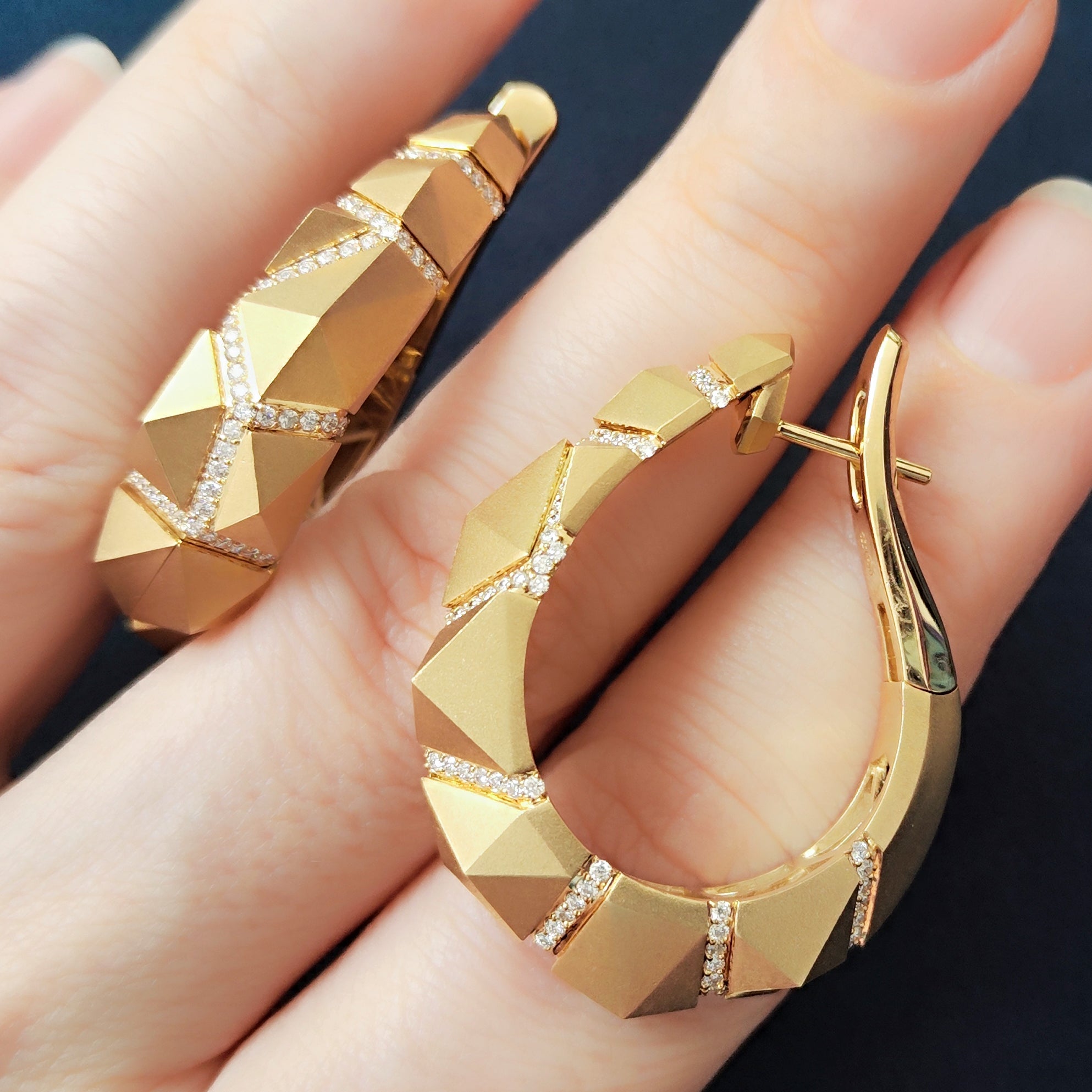Diamonds 18K Yellow Gold Earrings, E 0191-5