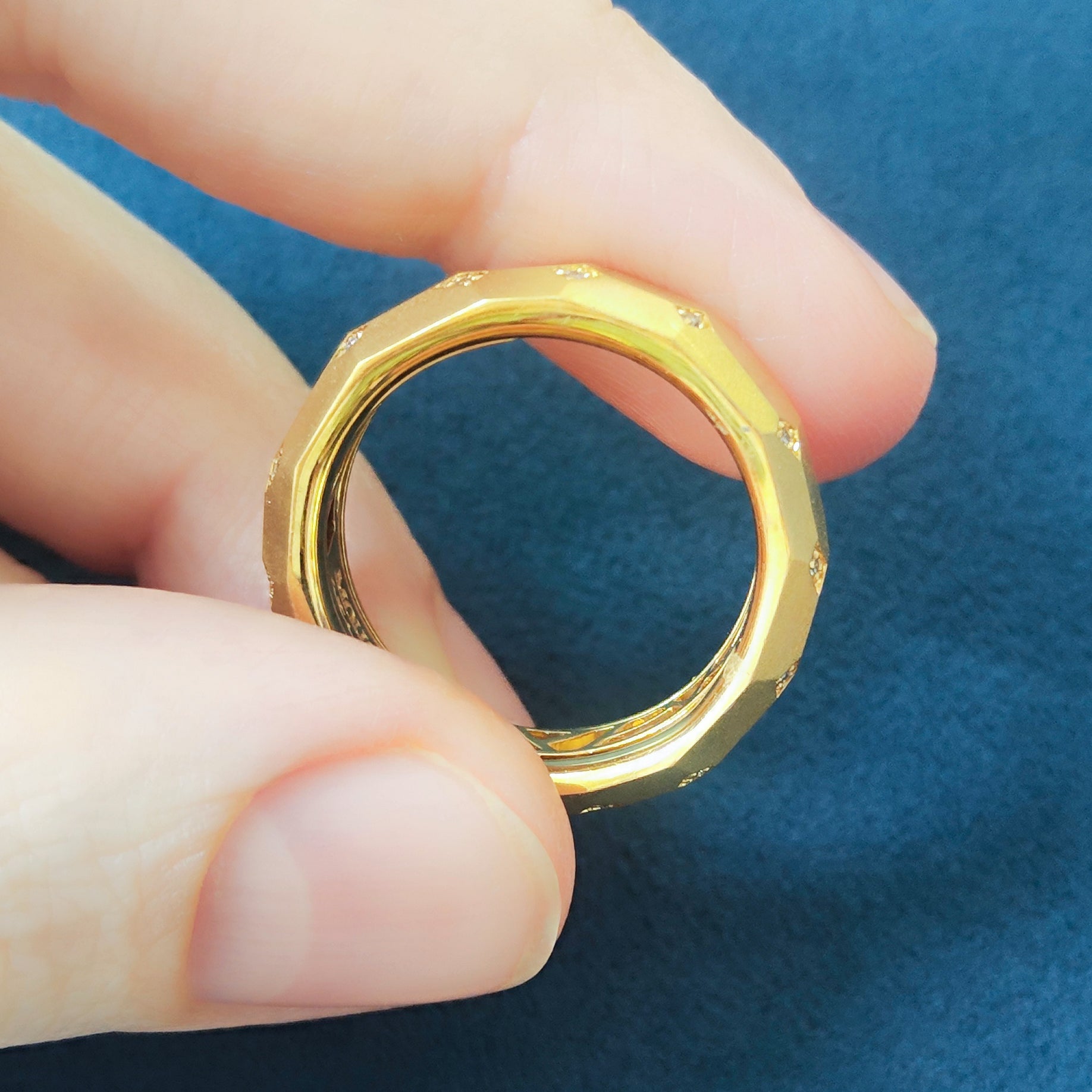 18K Yellow Gold, Diamonds Band Ring, R 0190-3