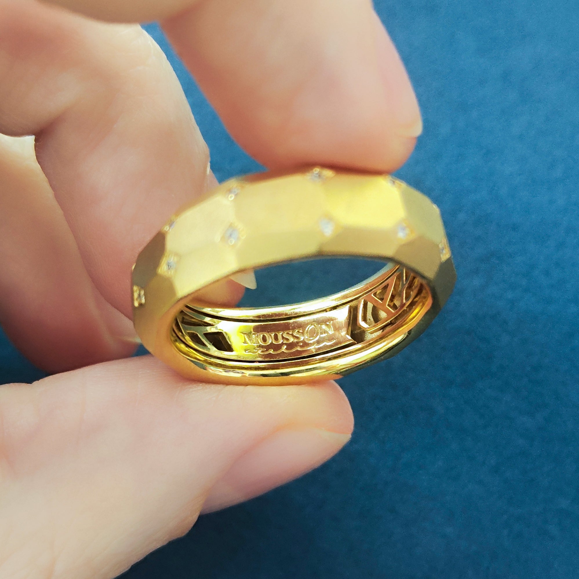 18K Yellow Gold, Diamonds Band Ring, R 0190-3