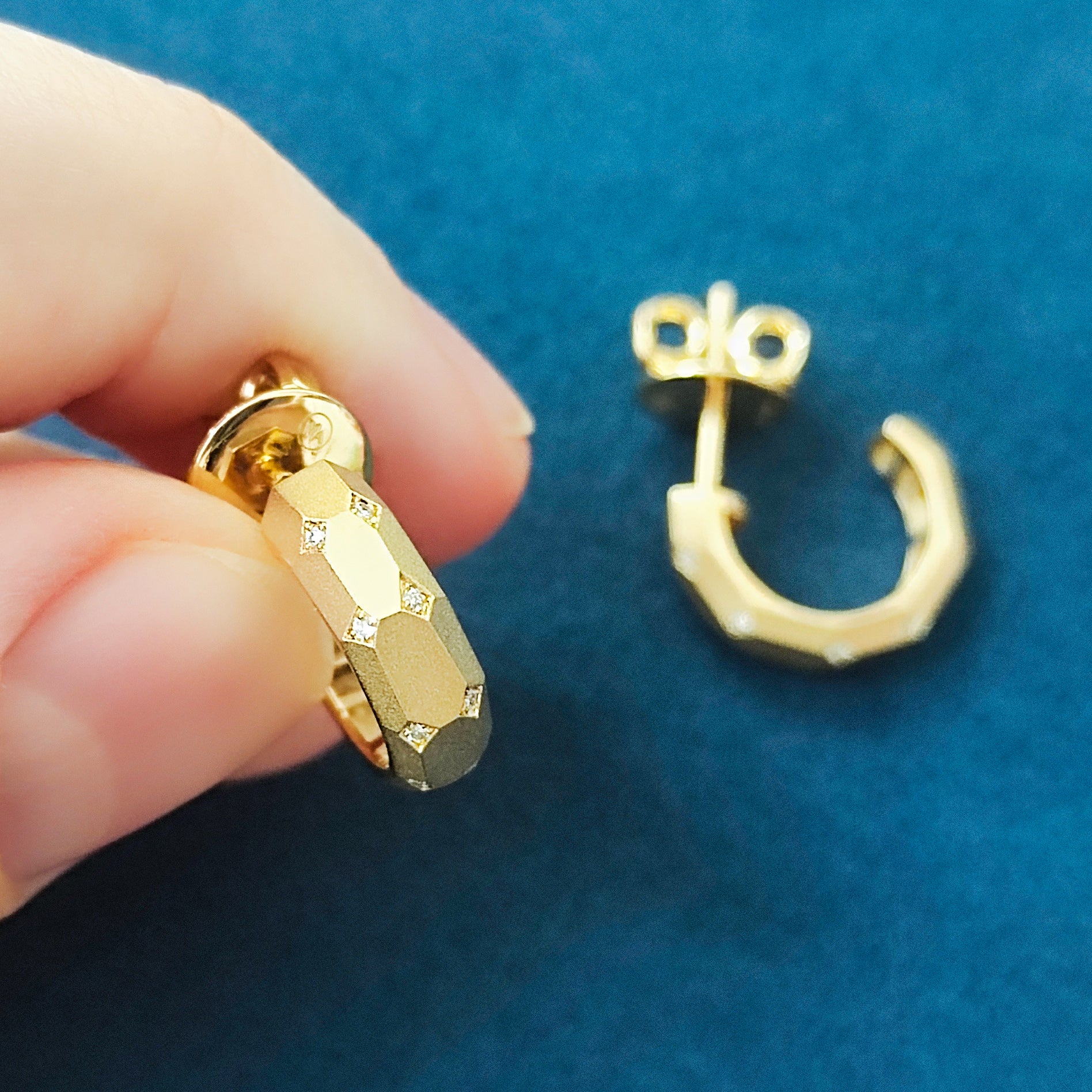 Diamonds 18K Yellow Gold Earrings, E 0190-2