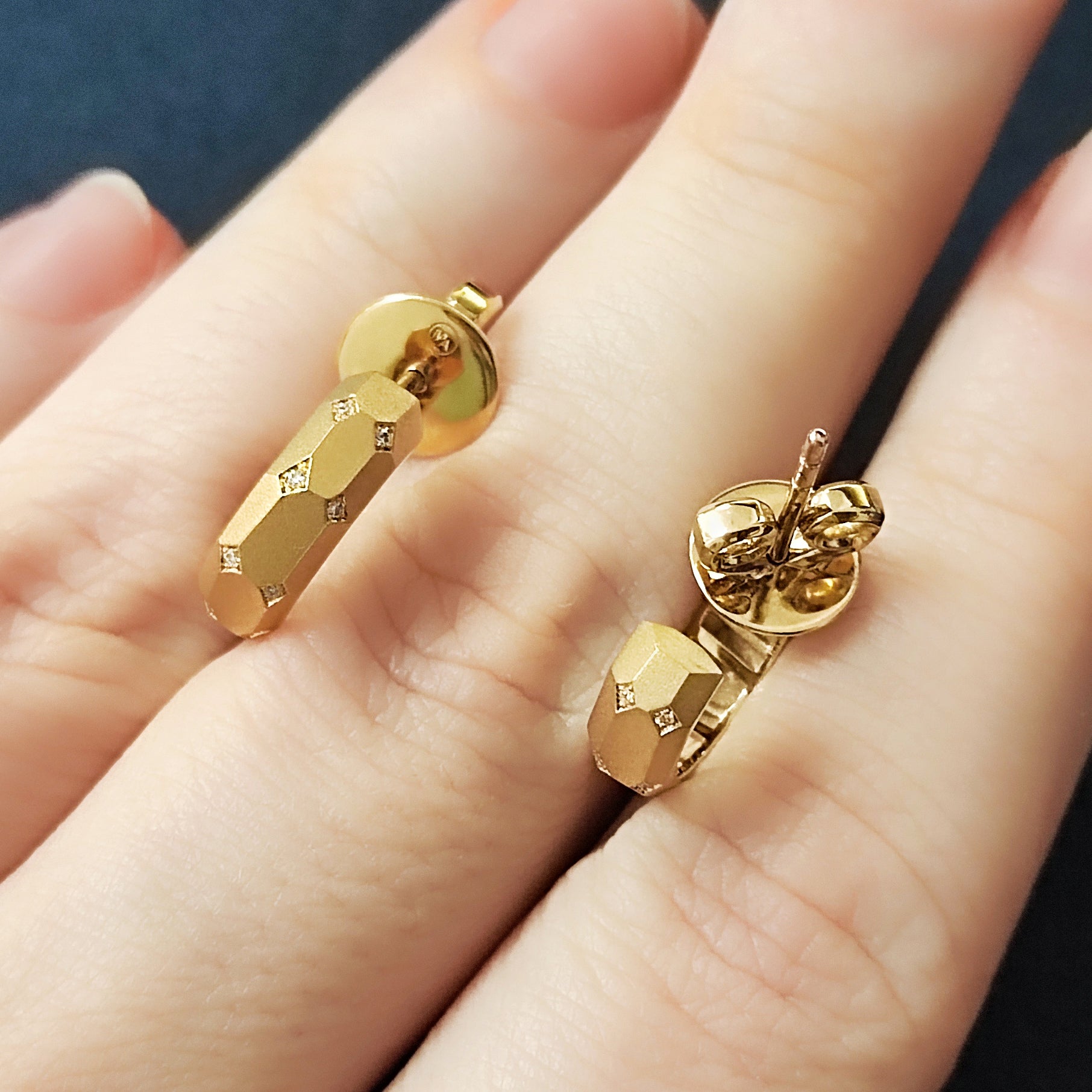 Diamonds 18K Yellow Gold Earrings, E 0190-2