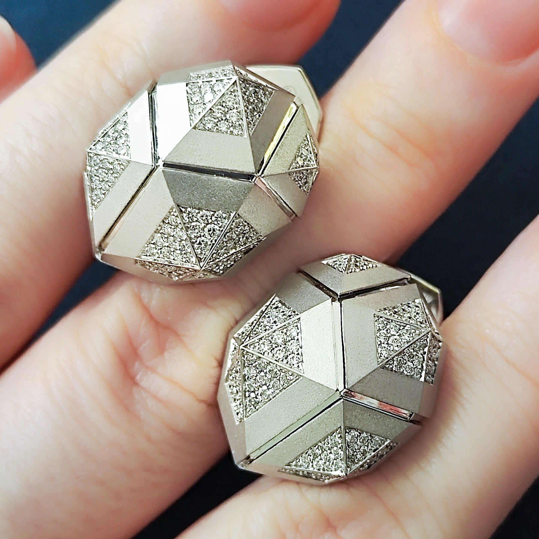 Diamonds 18K White Gold Earrings, E 0191-1