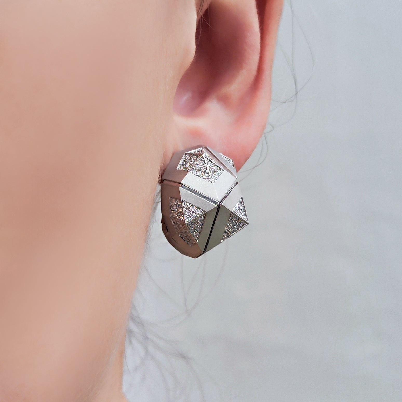 Diamonds 18K White Gold Earrings, E 0191-1