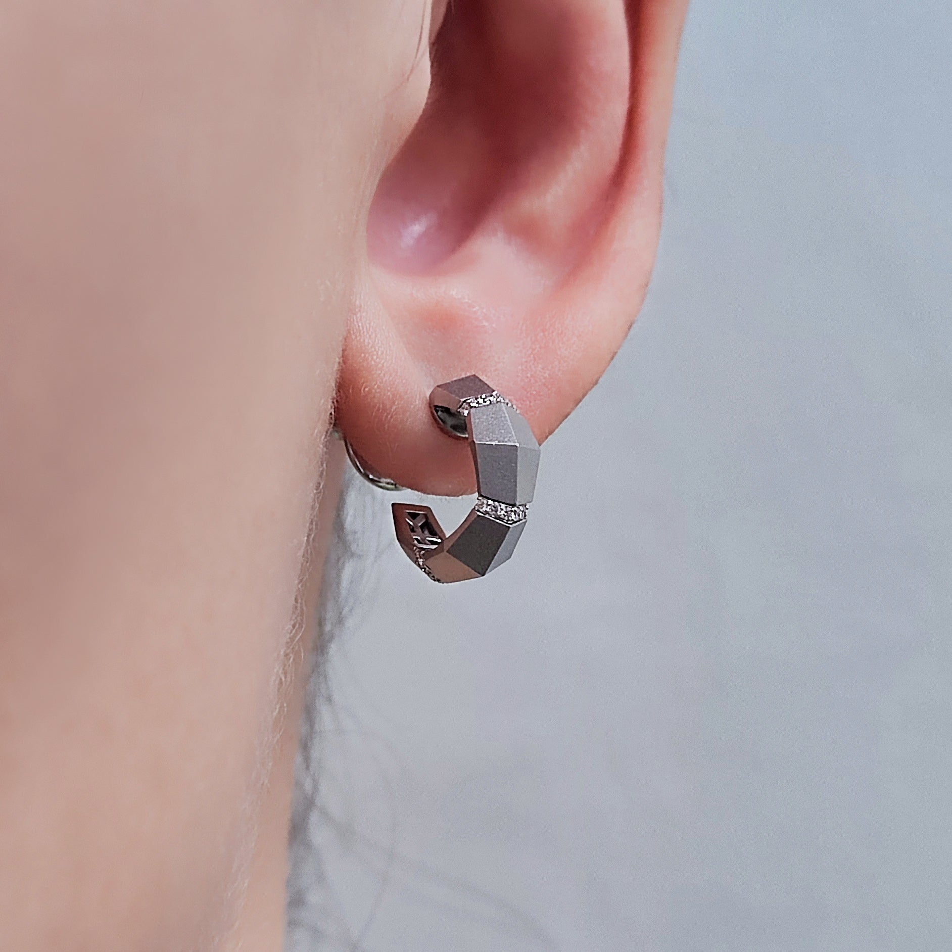 18K White Gold, Diamonds Earrings, E 0191-7