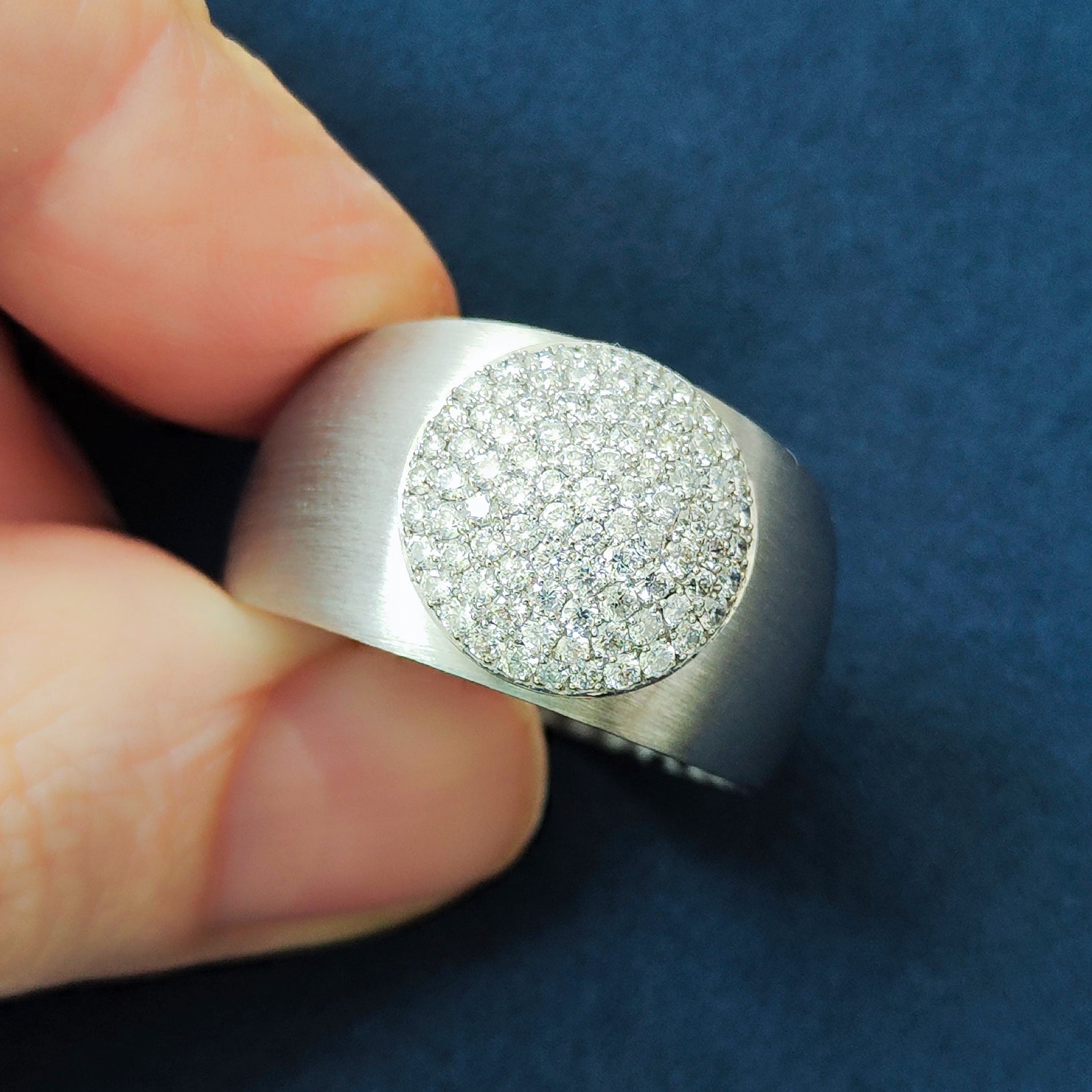 Diamonds, Enamel 18K White Gold Ring, R 0178-70