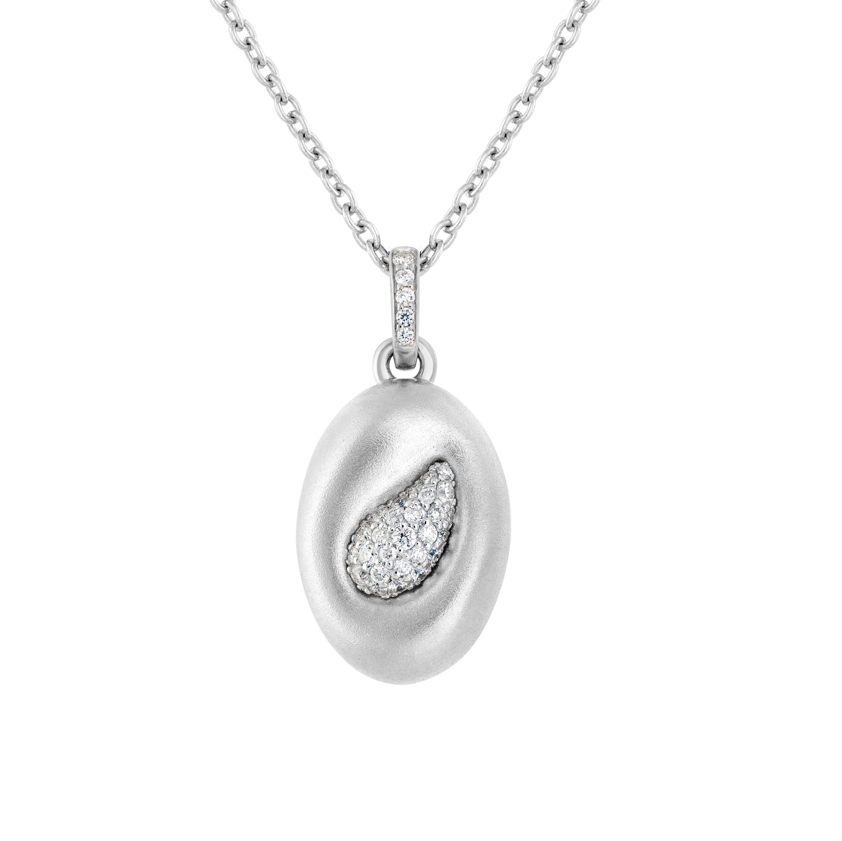 Diamonds 18K White Gold Pendant, P 0150-3